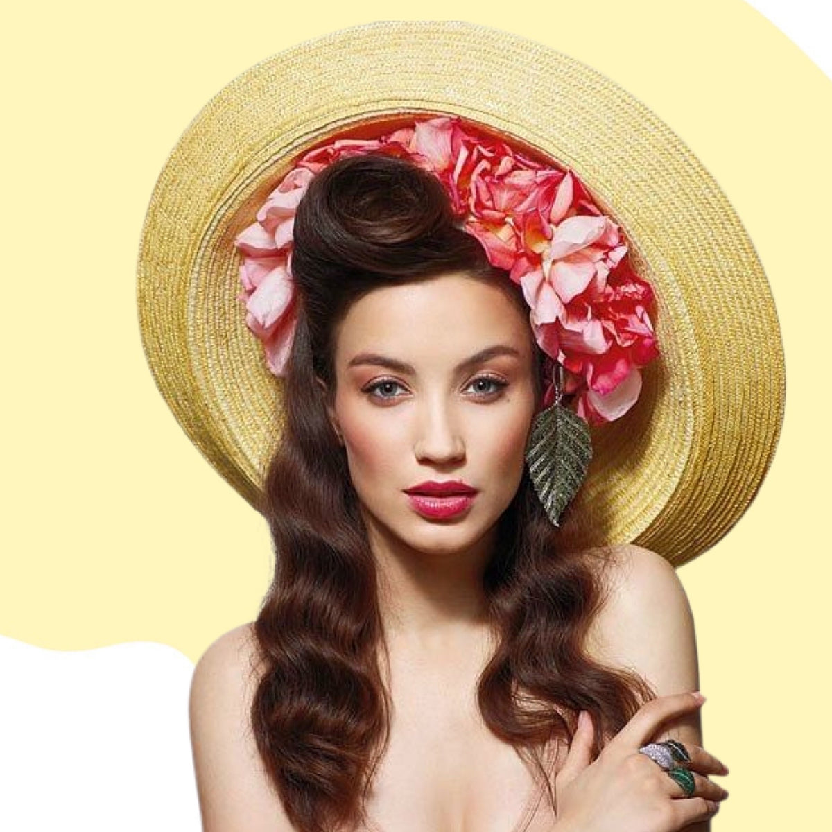 Floppy Sun Hat with Tie - Yellow – Le' Diva Boutique Store
