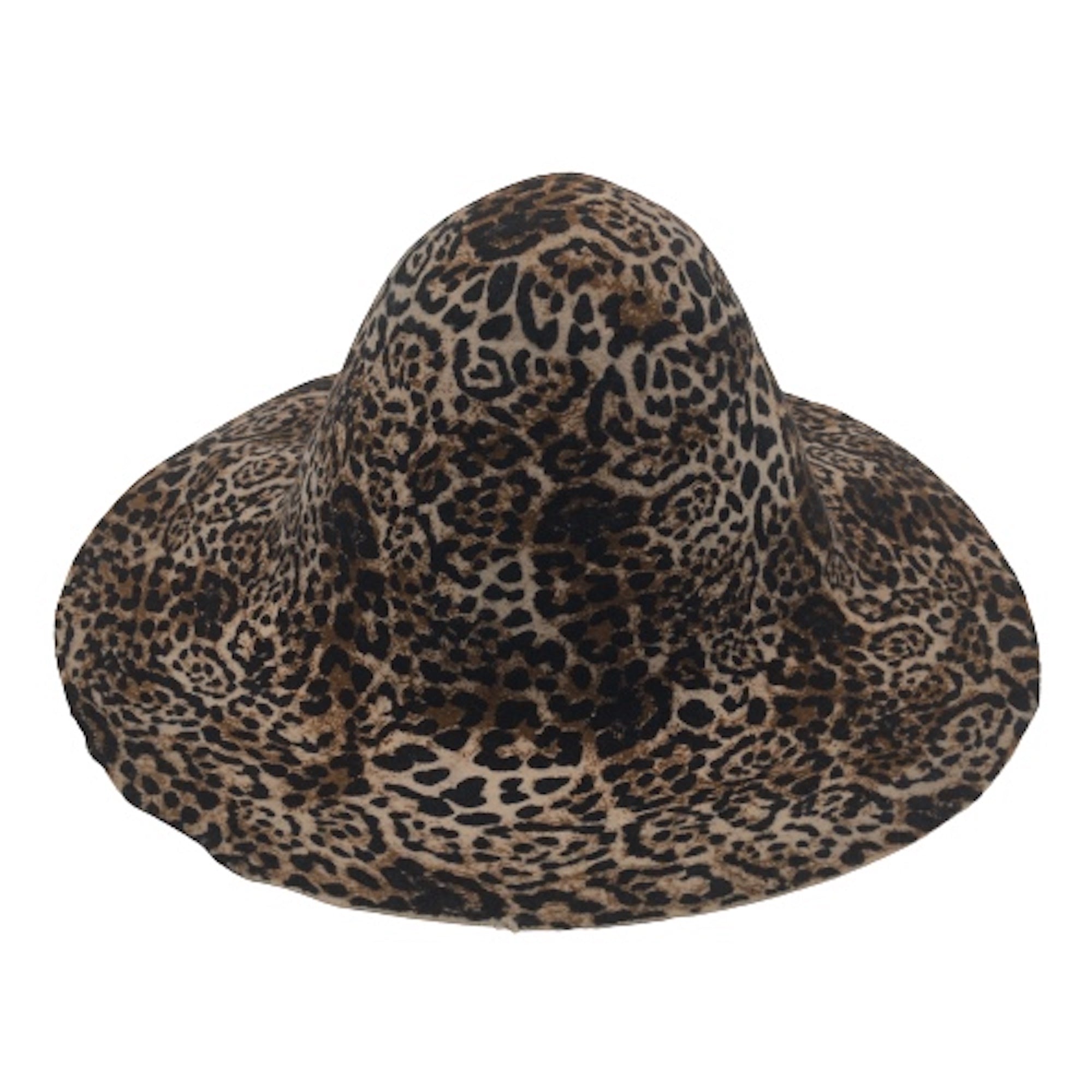 Animal print felt capeline