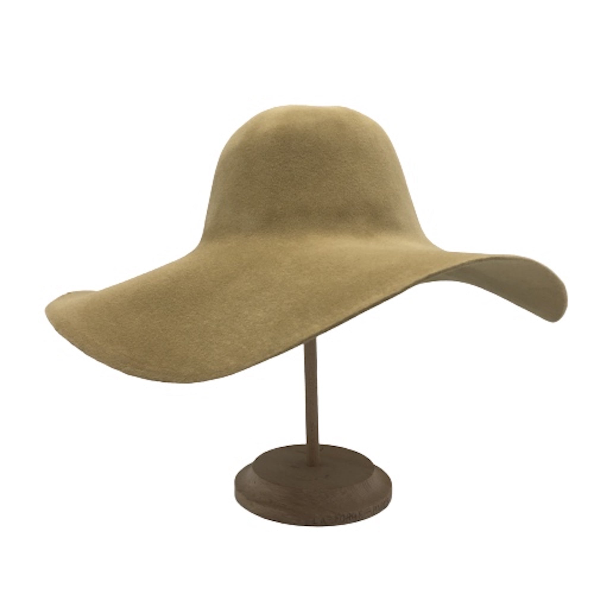 Fur Felt Capelines High-Quality Floppy Brim Velour Finish