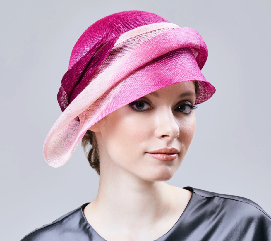 Cloche Hat Handmade Sinamay Modern Derby Church Headwear