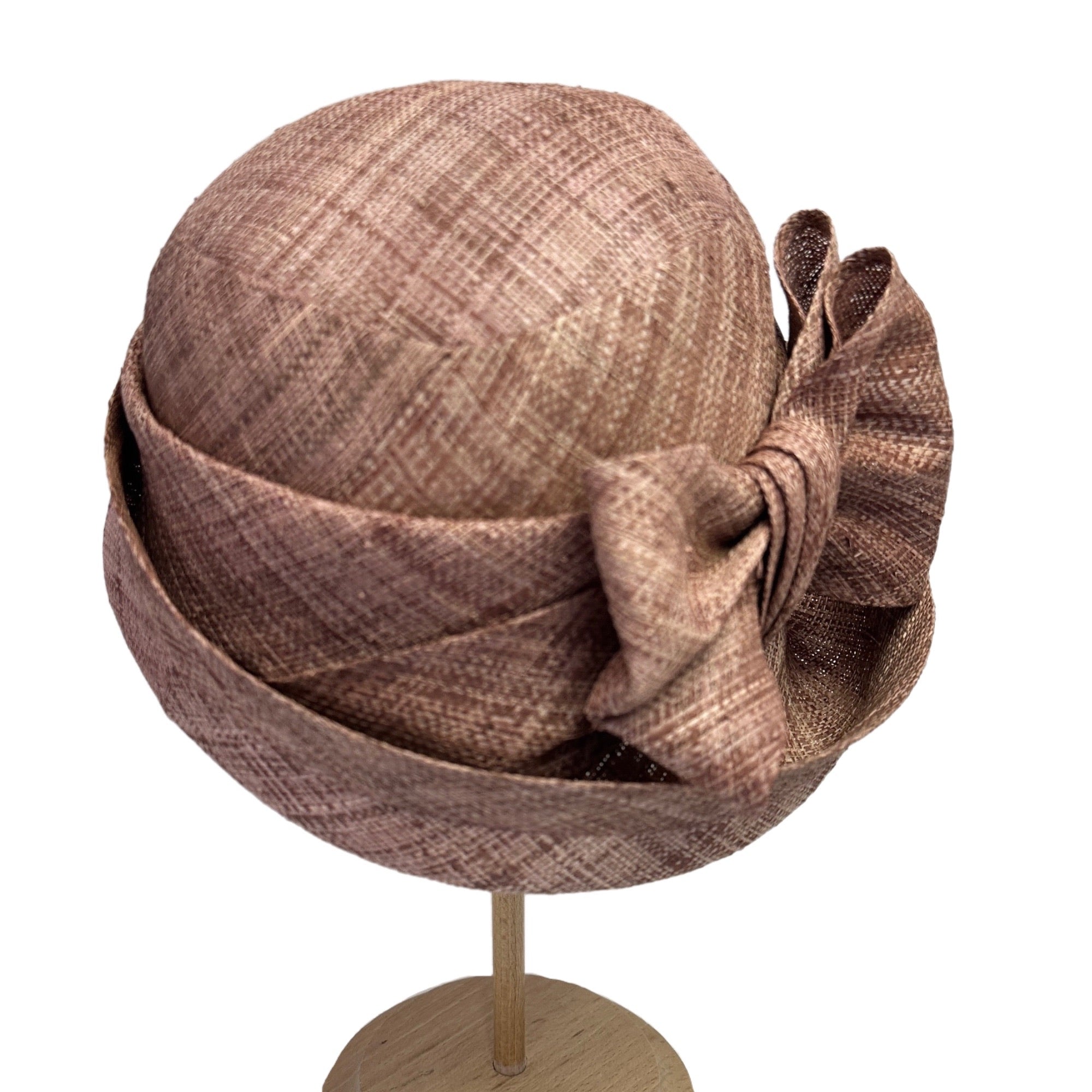 Elegant Raffia Fabric Hat with Bow