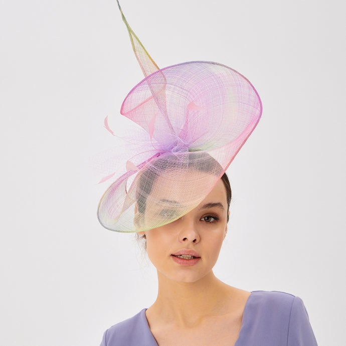 Multicolor Fascinator Headband Wedding Tea Party Cocktail Hat - Divahats boutique