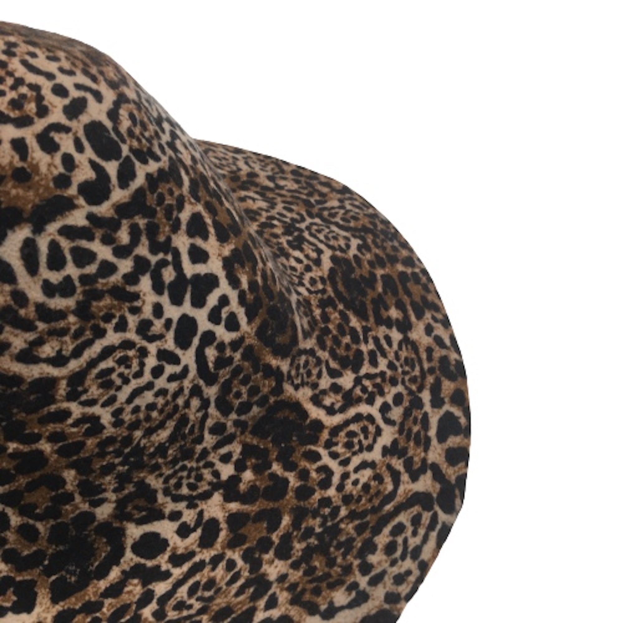 Wool Felt Capelines Animal Print High-Quality Floppy Brim 120 g