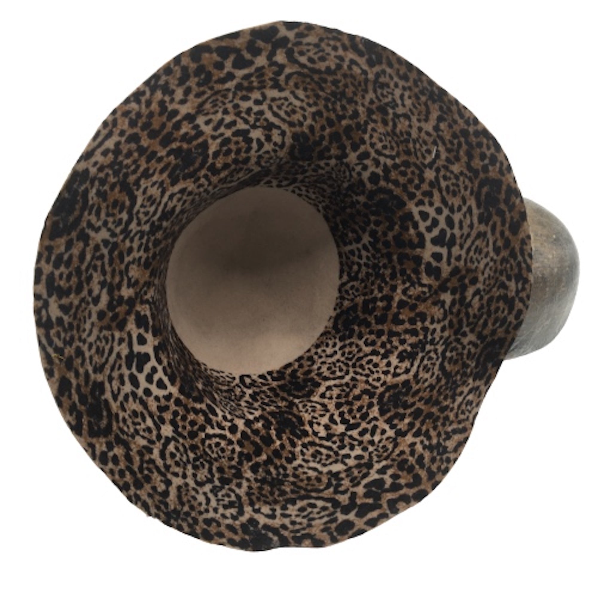 Wool Felt Capelines Animal Print High-Quality Floppy Brim 120 g