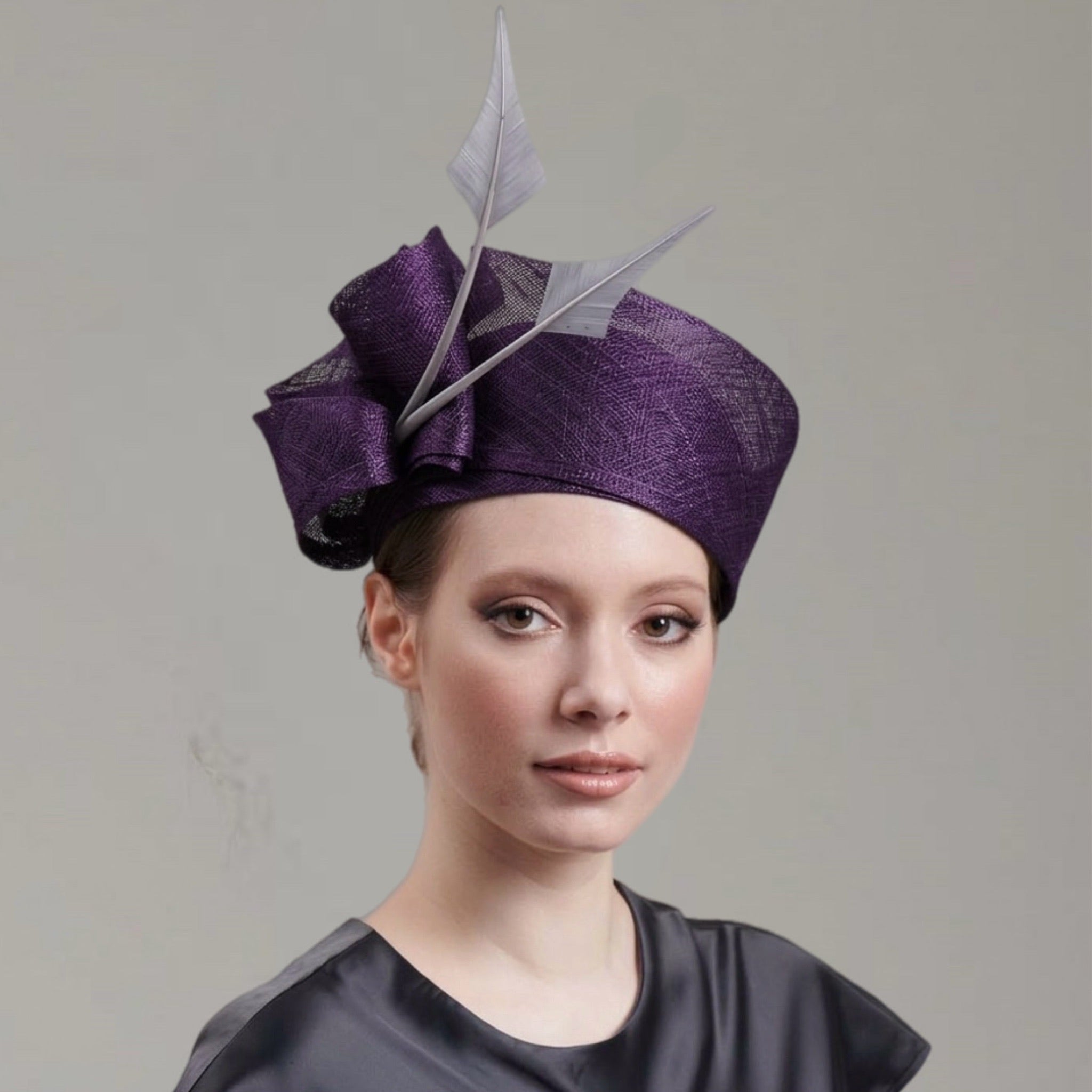 Lovely Cloche with Arrow Feathers Derby Wedding Hat