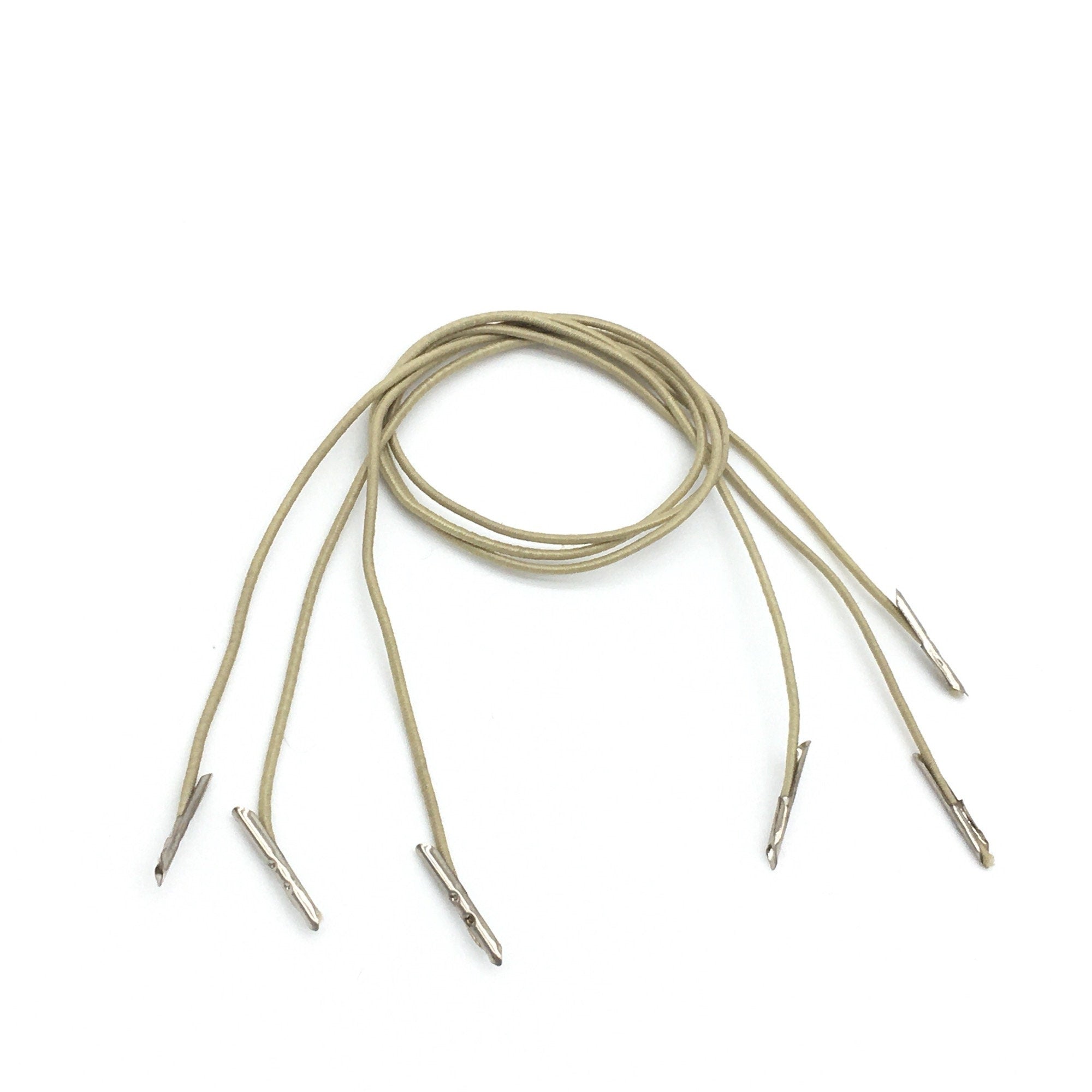 A Set of Three Elastic Cord with Metal Barbs in THree Colors
