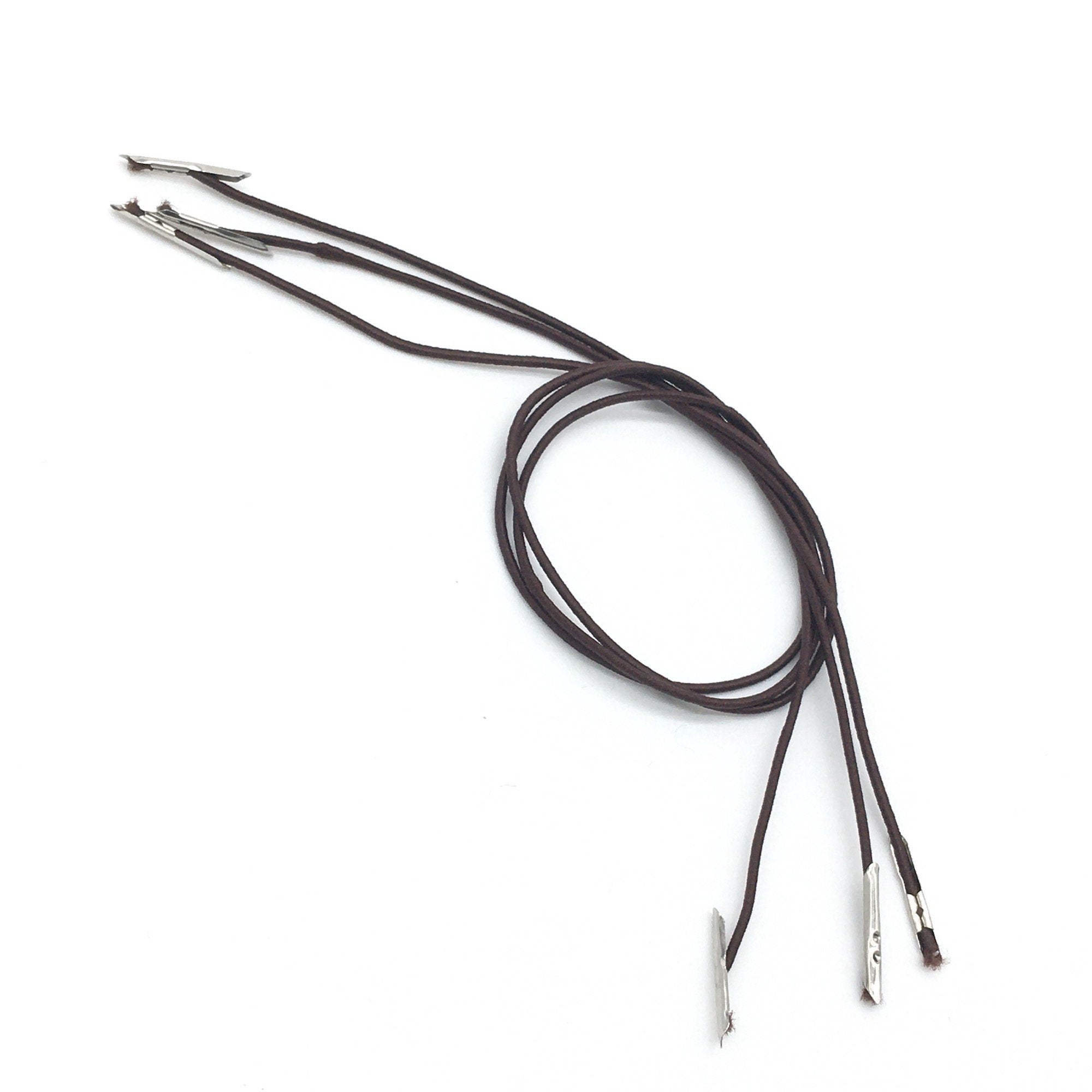 A Set of Three Elastic Cord with Metal Barbs in THree Colors