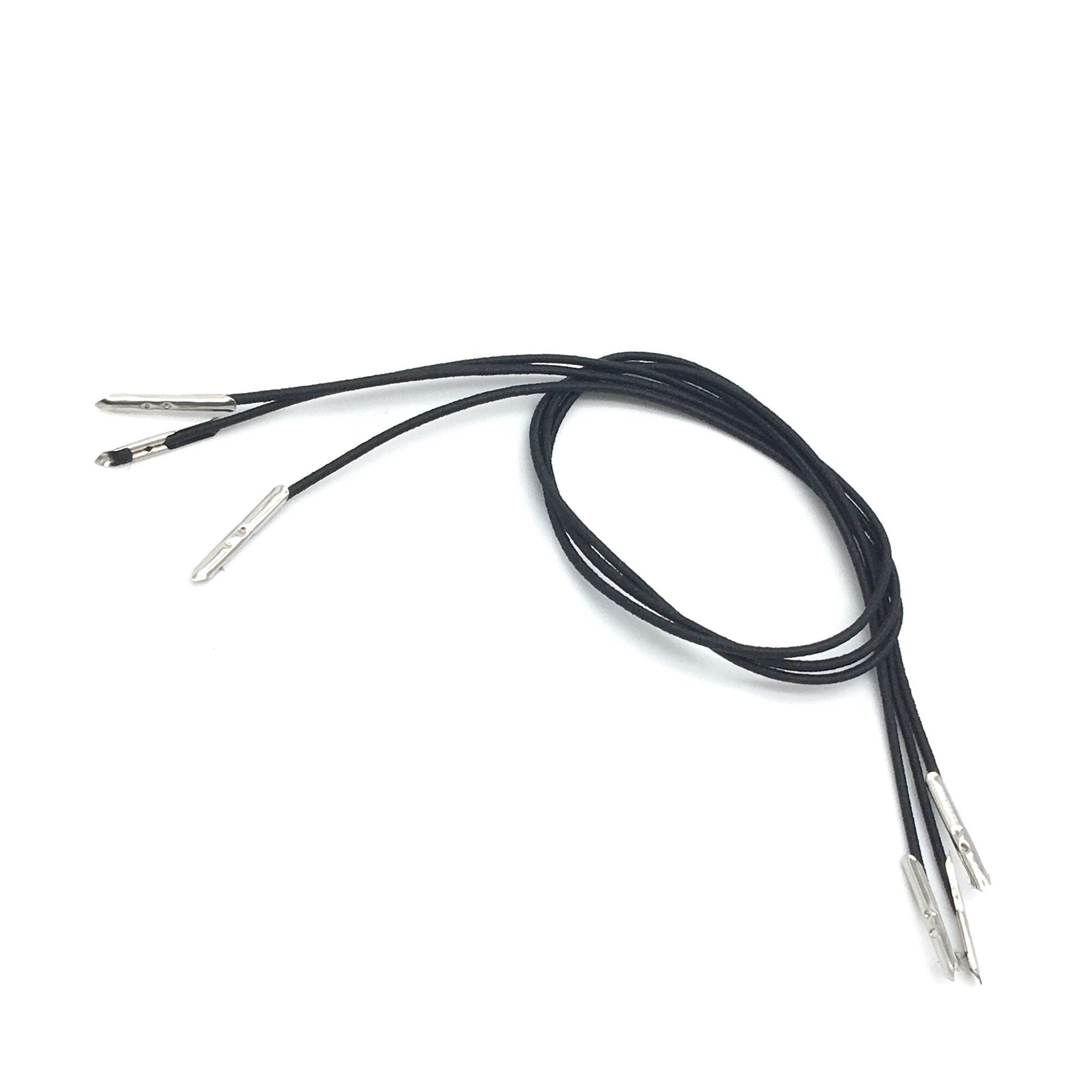A Set of Three Elastic Cord with Metal Barbs in THree Colors