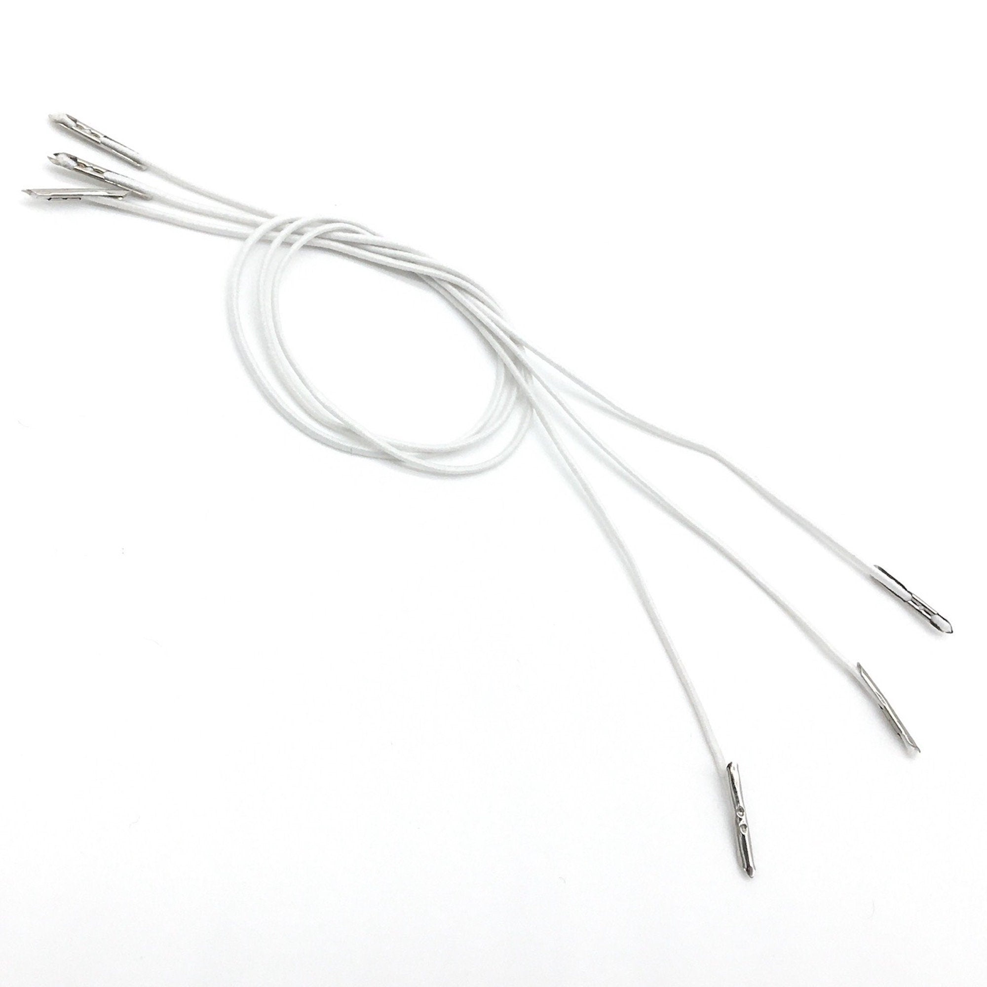 A Set of Three Elastic Cord with Metal Barbs in THree Colors