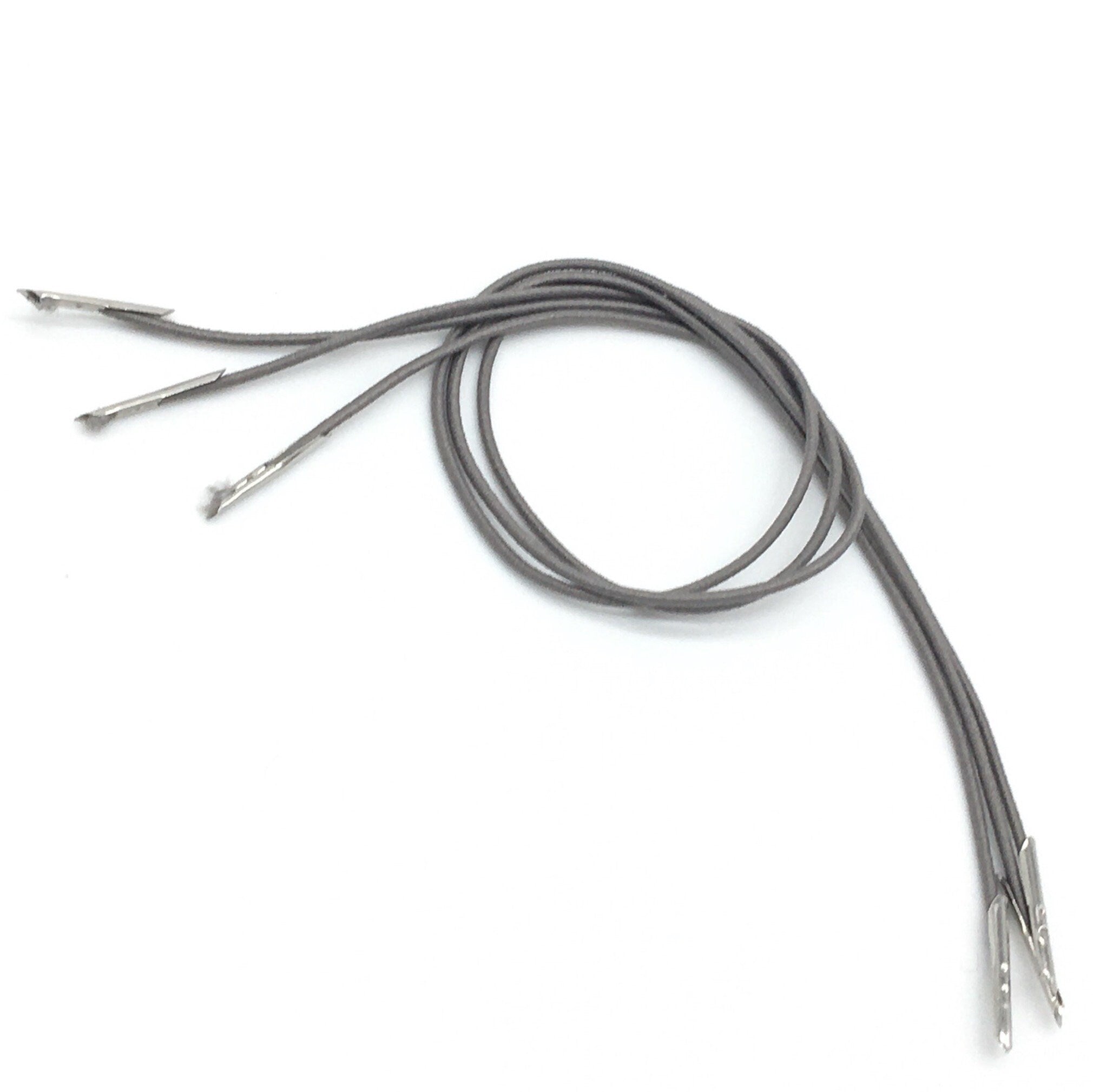 A Set of Three Elastic Cord with Metal Barbs in THree Colors