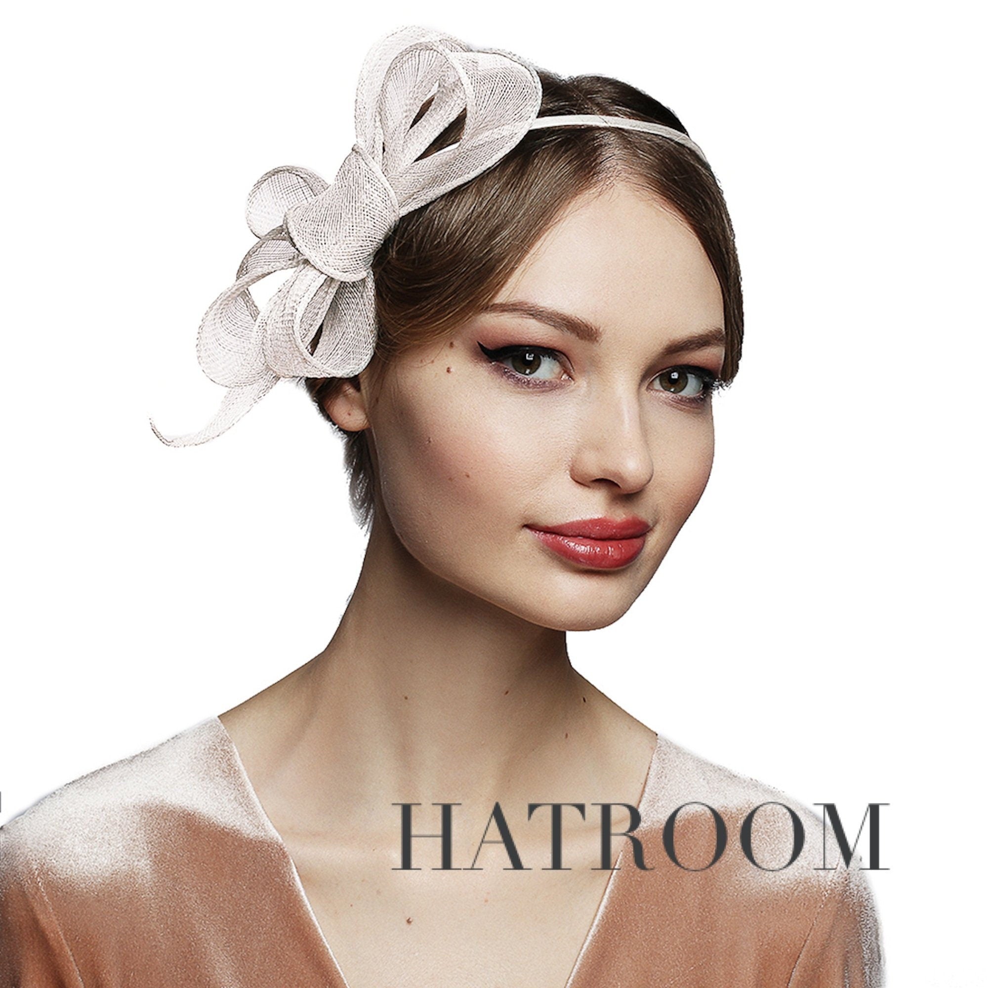 Bow Fascinator for Women Cocktail Wedding Tea Party Church Hat