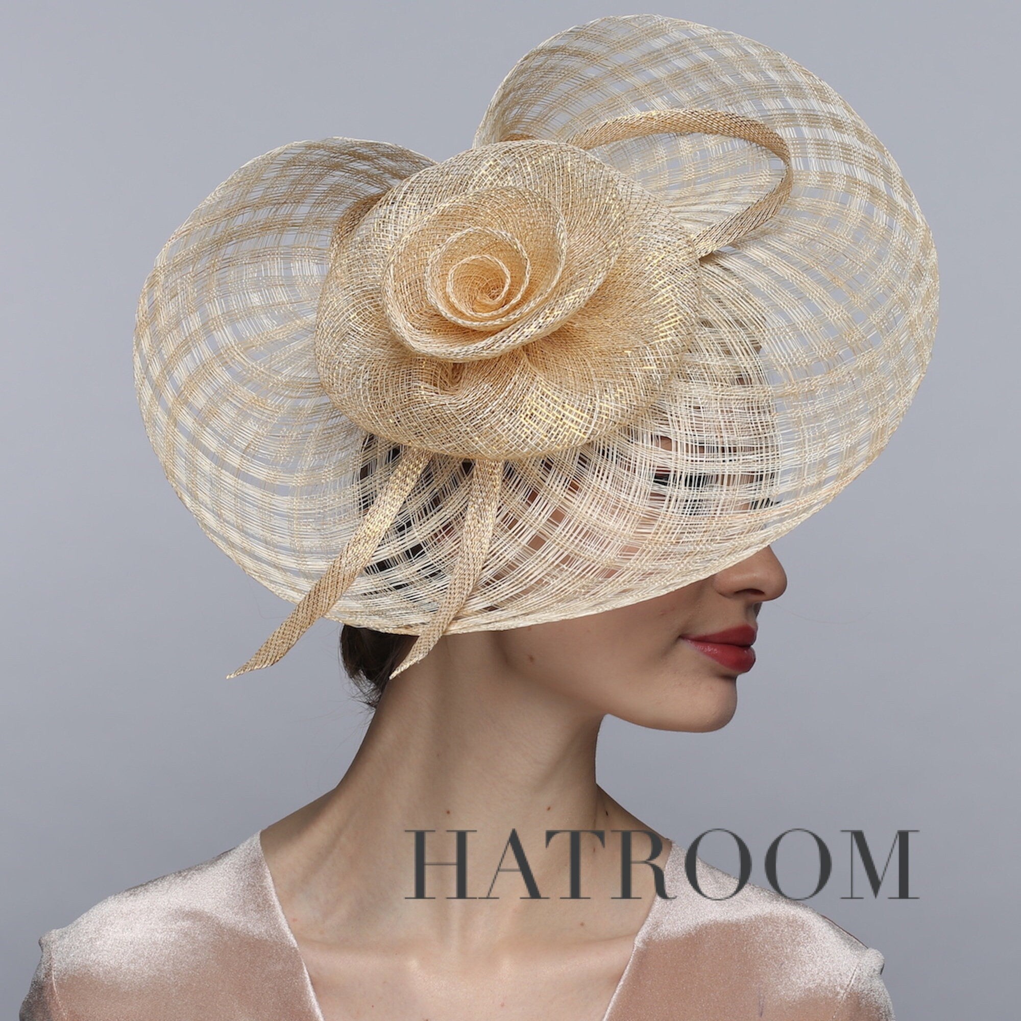 Sinamay Fabric Windowpane Hand-Weave for Millinery and Hat Making - 1 meterX90cm