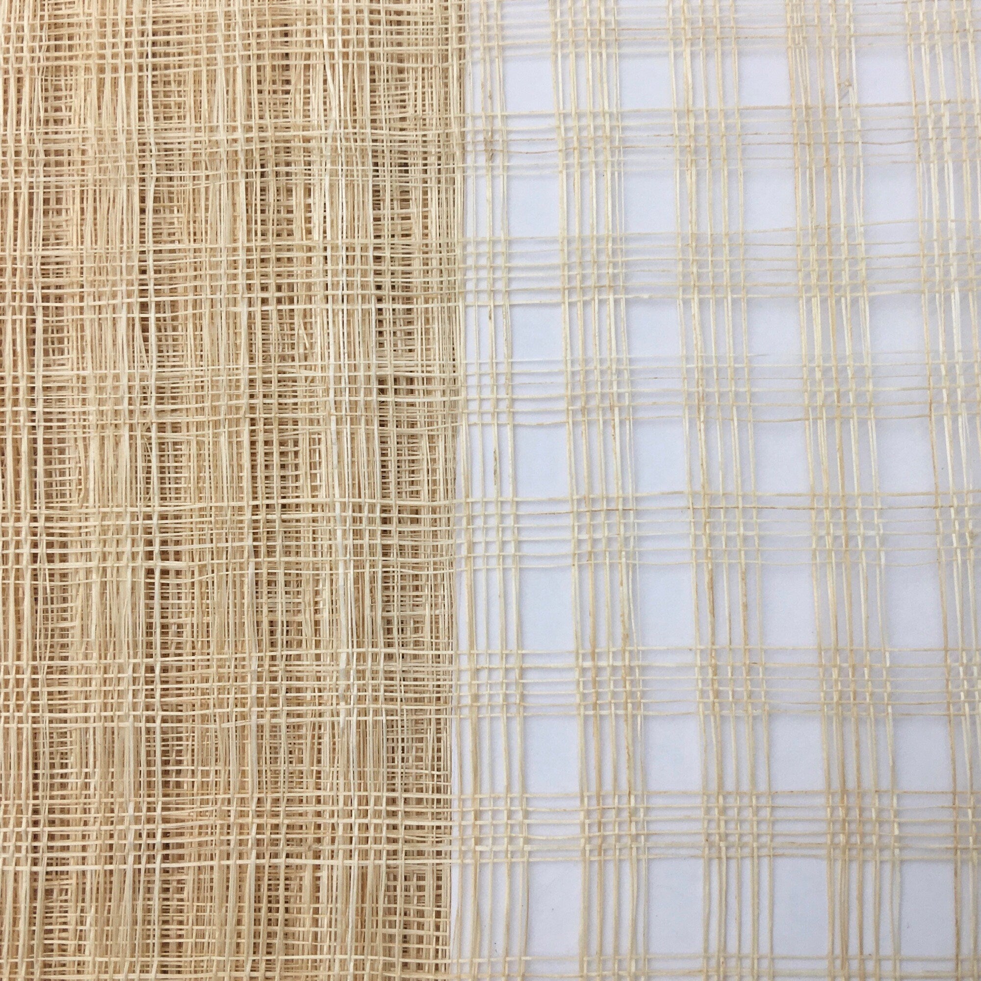 Sinamay Fabric Windowpane Hand-Weave for Millinery and Hat Making - 1 meterX90cm