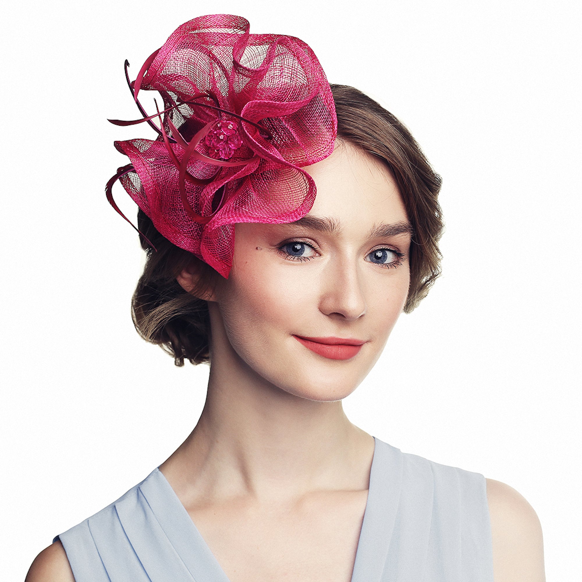 Fuchsia fascinator