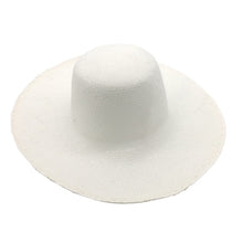 Load image into Gallery viewer, White Panama Paper Straw Capeline Hat Bodies - MillinerySupplyShop