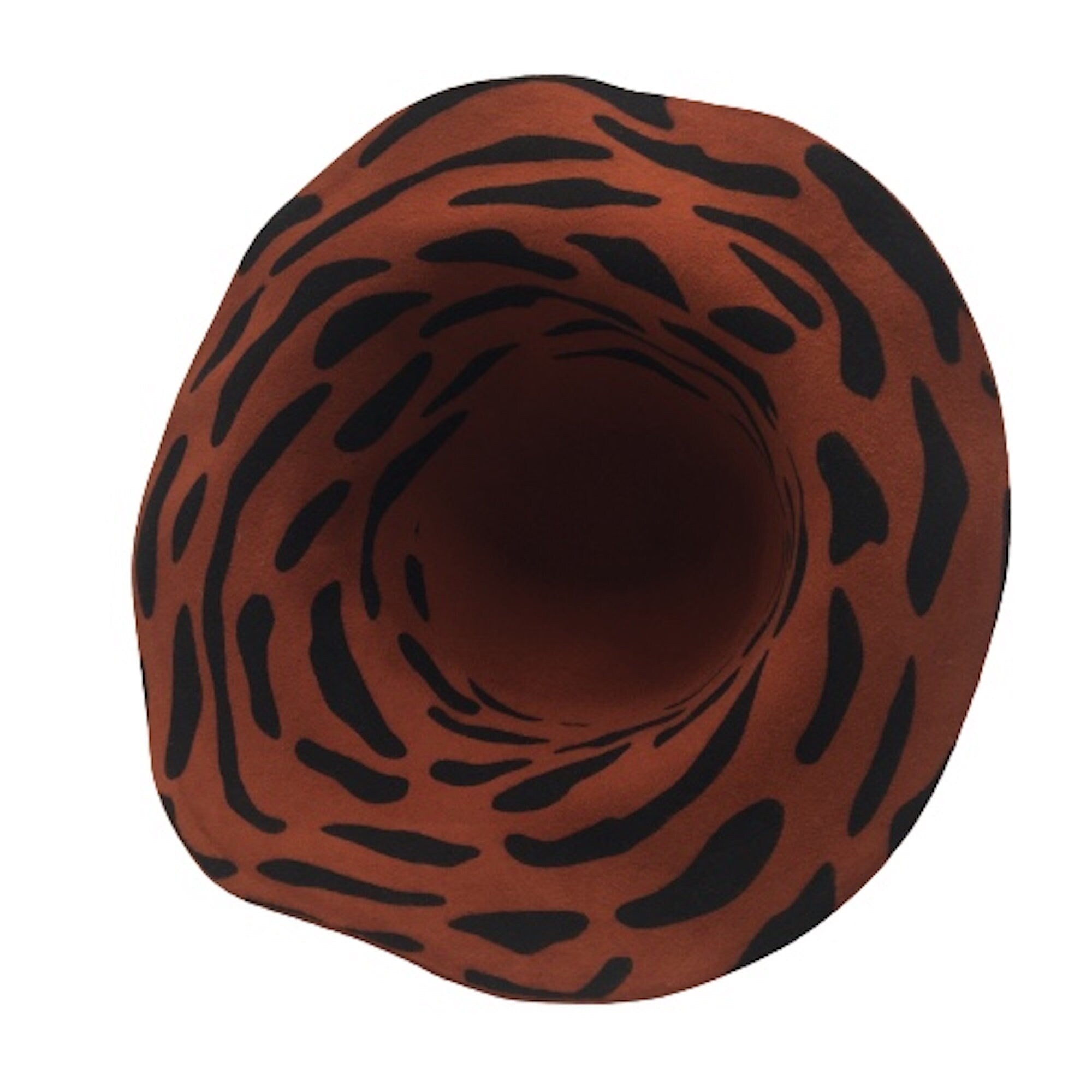 Wool Felt Capeline Animal Print Hat Body for Millinery