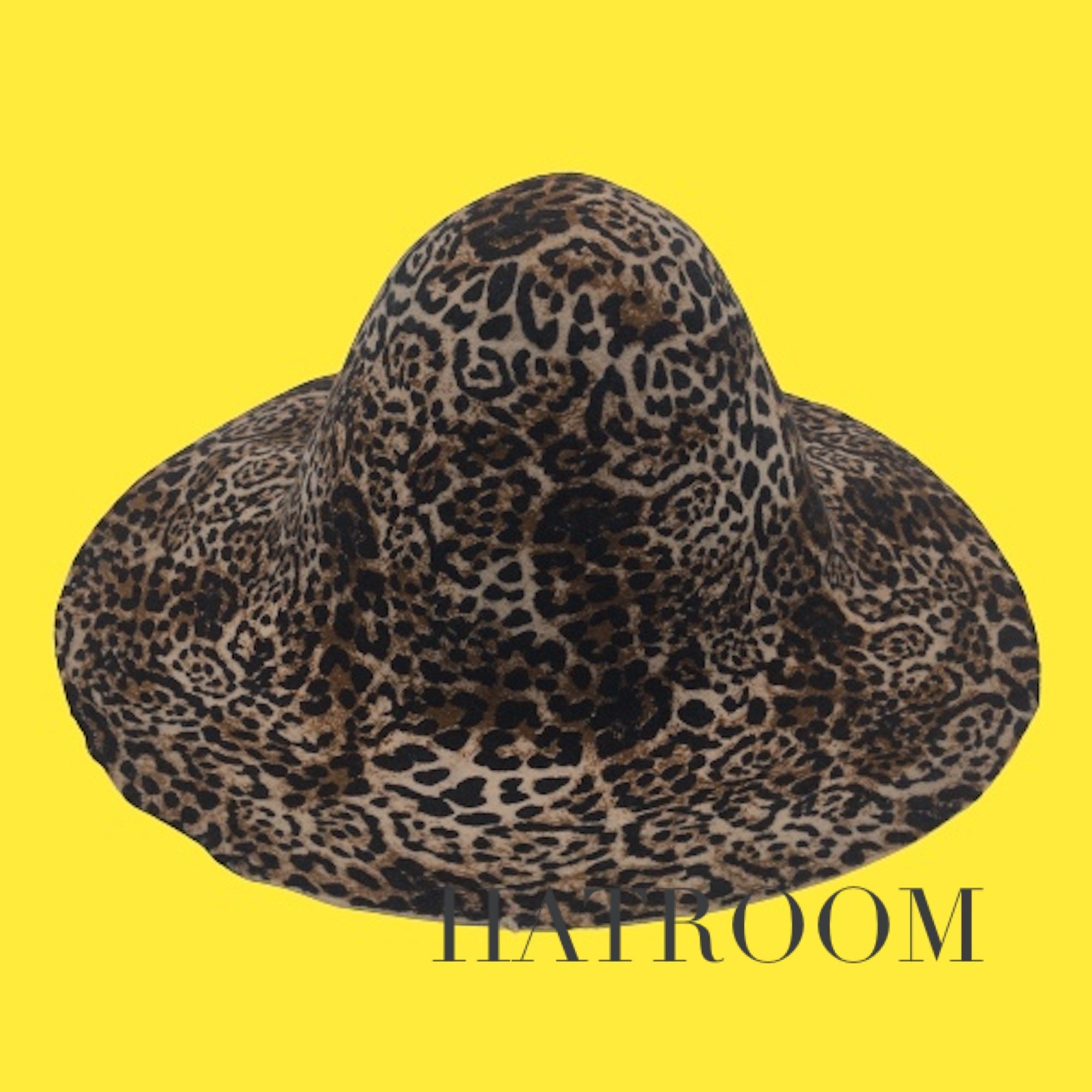 Wool Felt Animal Print Capeline: Flexible Brim Hat Making Supply