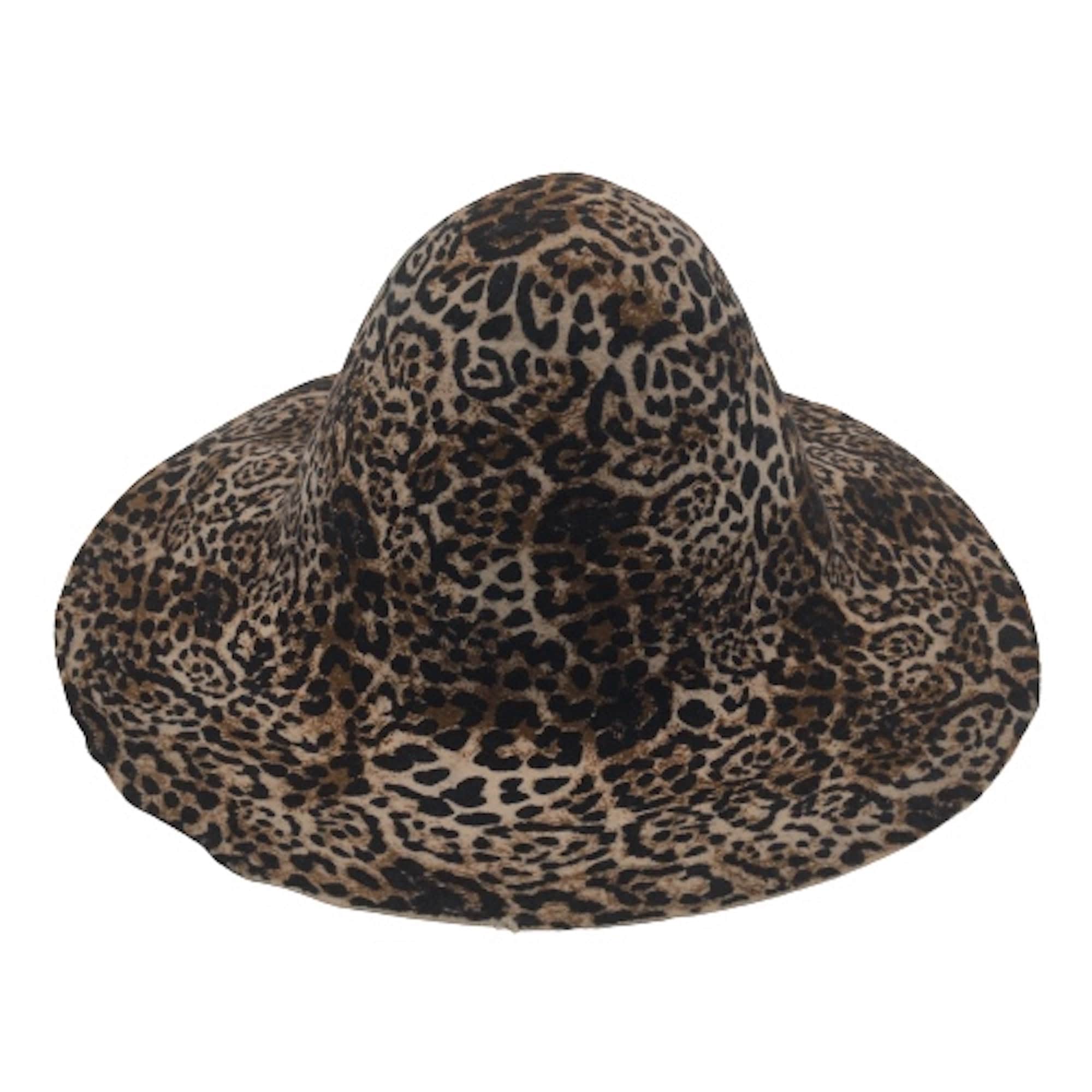 Wool Felt Animal Print Capeline: Flexible Brim Hat Making Supply