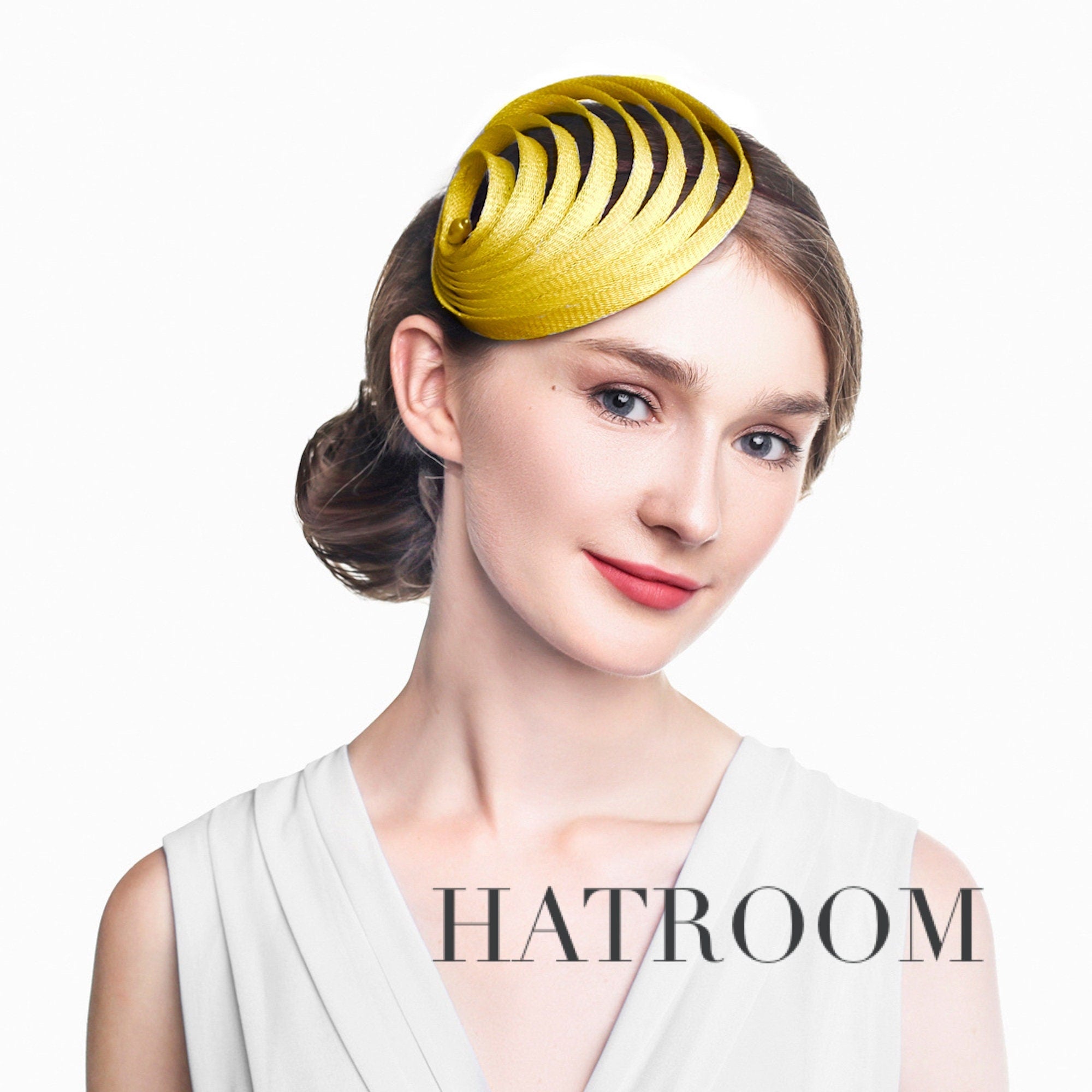 yellow fascinator