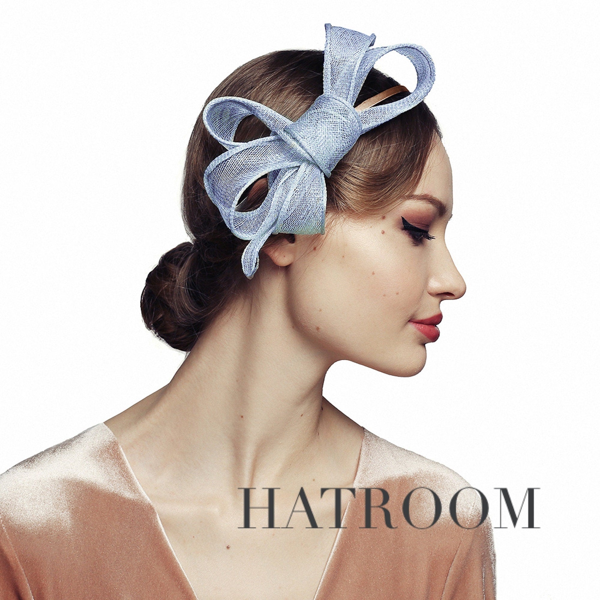 Bow Fascinator for Women Cocktail Wedding Tea Party Church Hat