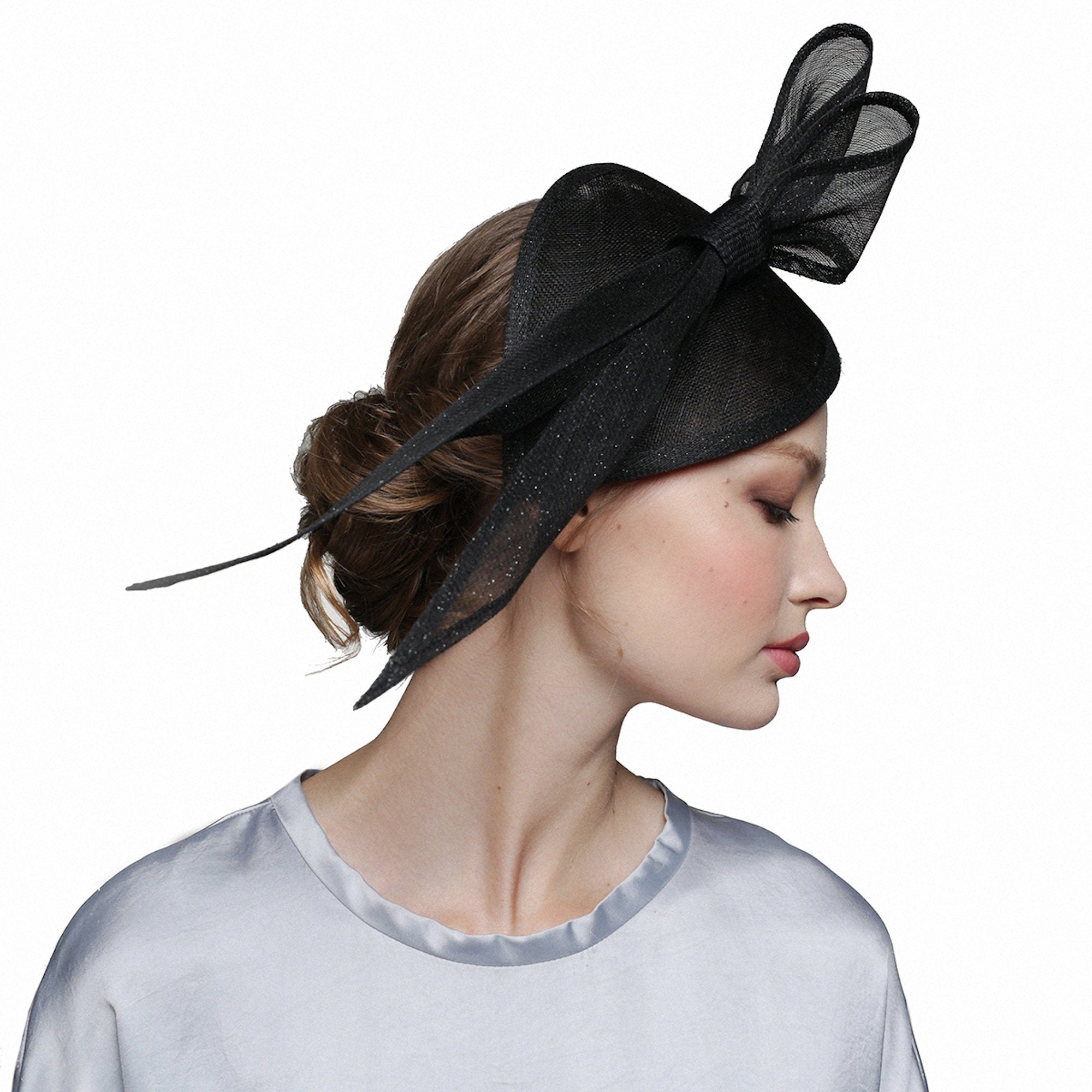Black Fascinator Hat Derby Wedding Tea Party Headwear
