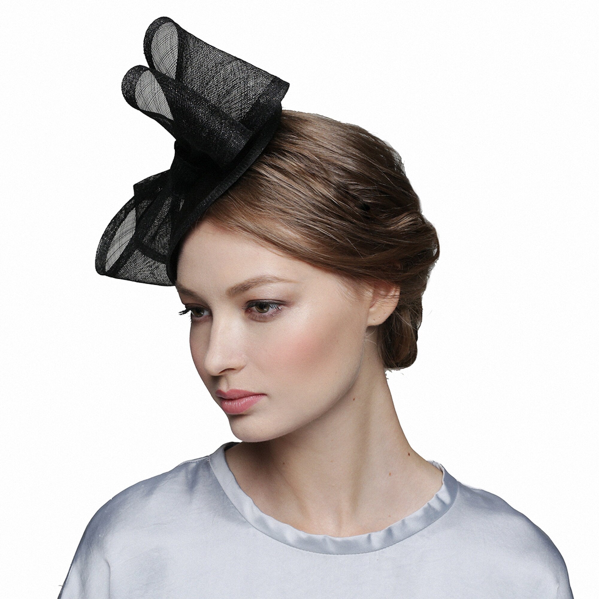 Black Fascinator Hat Derby Wedding Tea Party Headwear