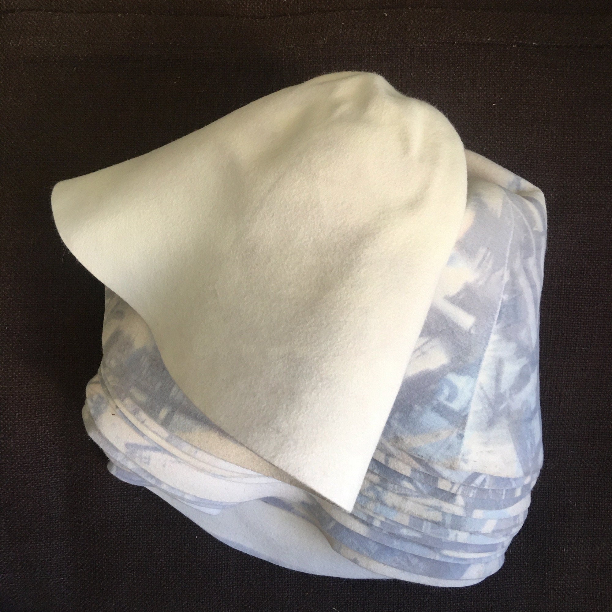 Fur Felt Hat Body Cones with Print for Millinery