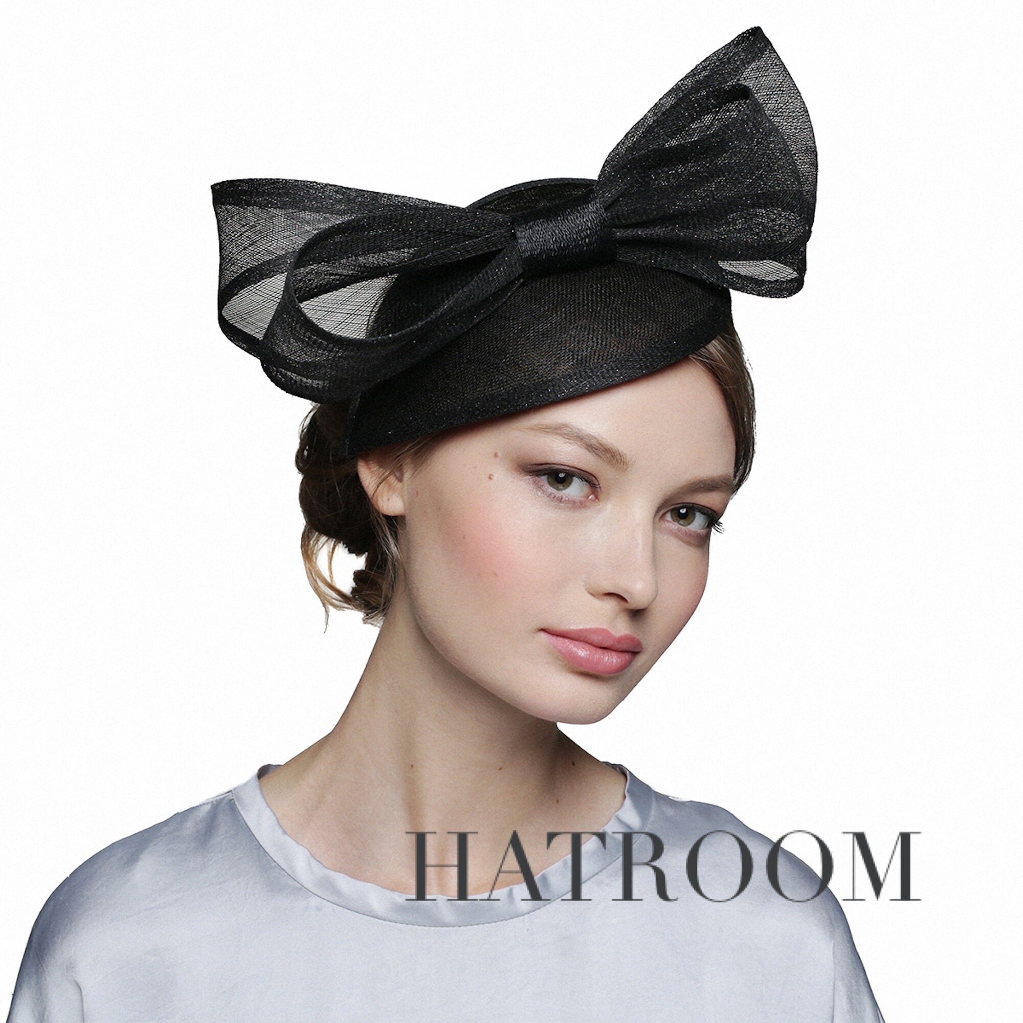 Black Fascinator Hat Derby Wedding Tea Party Headwear