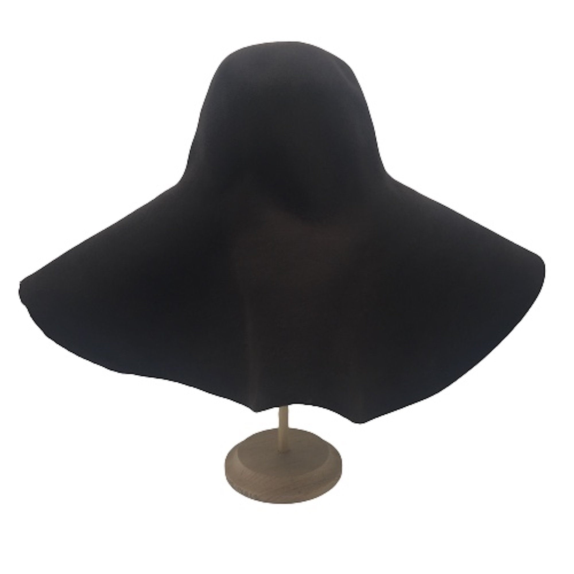 Set of 3 Giant Wool Felt Capeline Hat Bodies for Millinery