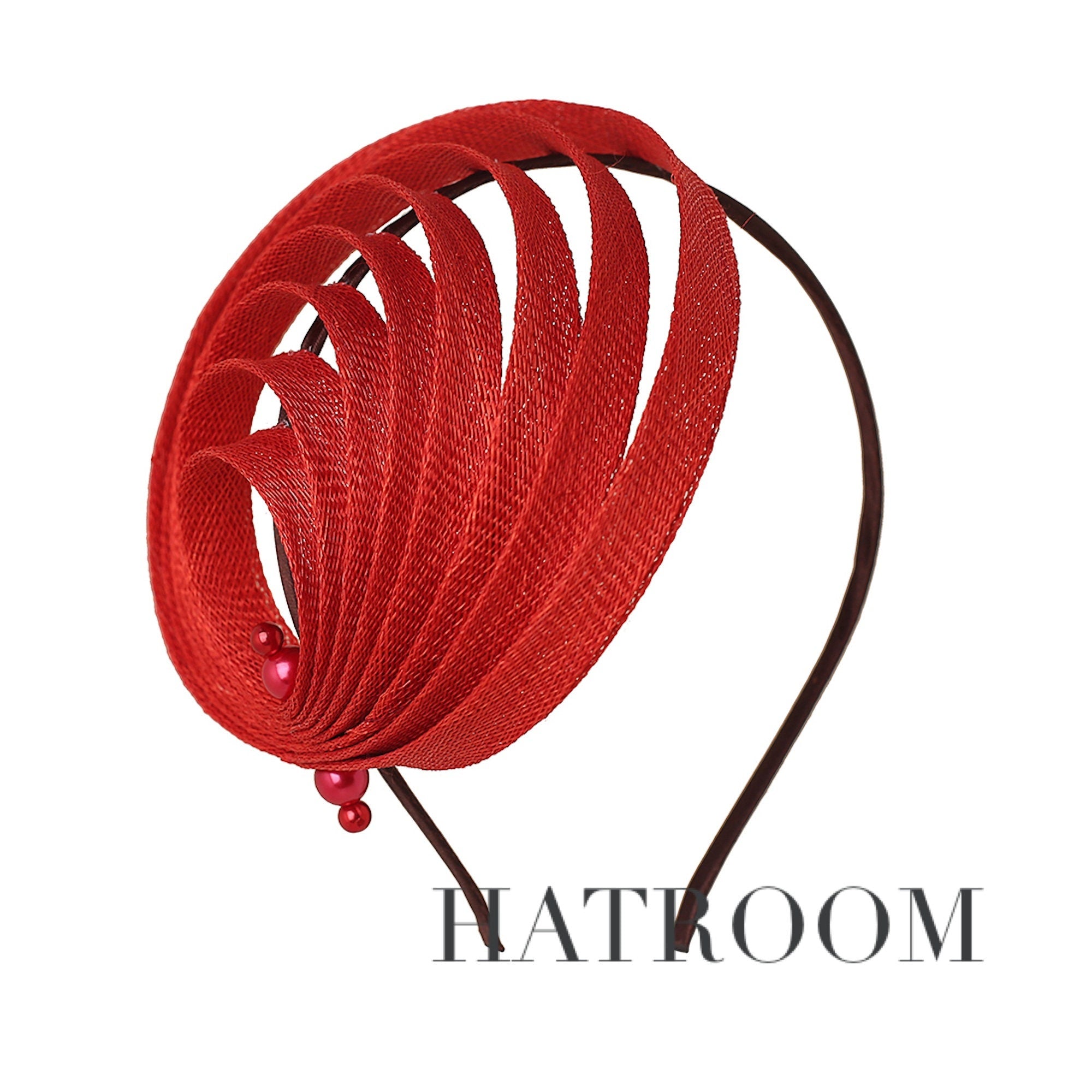 Helix Red Fascinator Hat