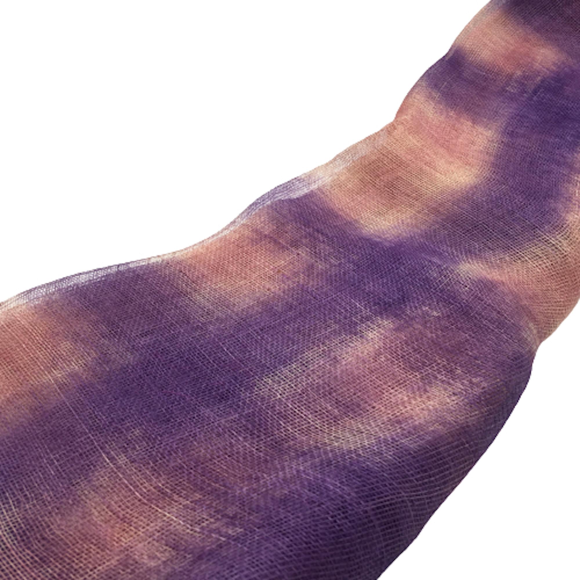 Sinamay Fabric Violet&Pink Print for Millinery and Hat Making - 1 meter x90 cm