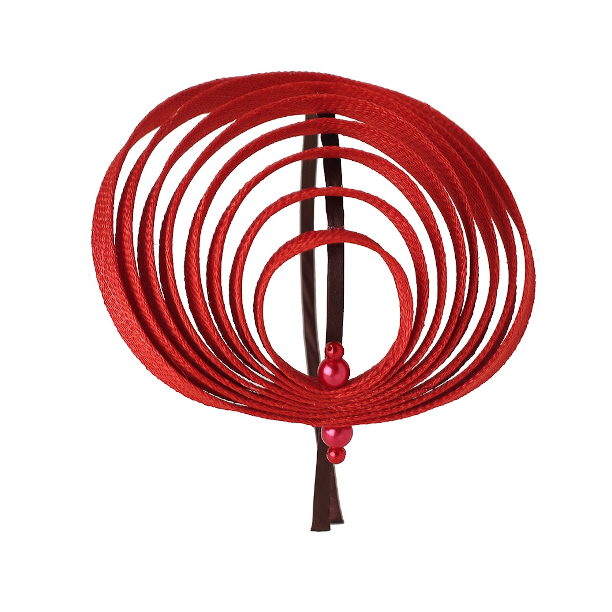Red Fascinator headband