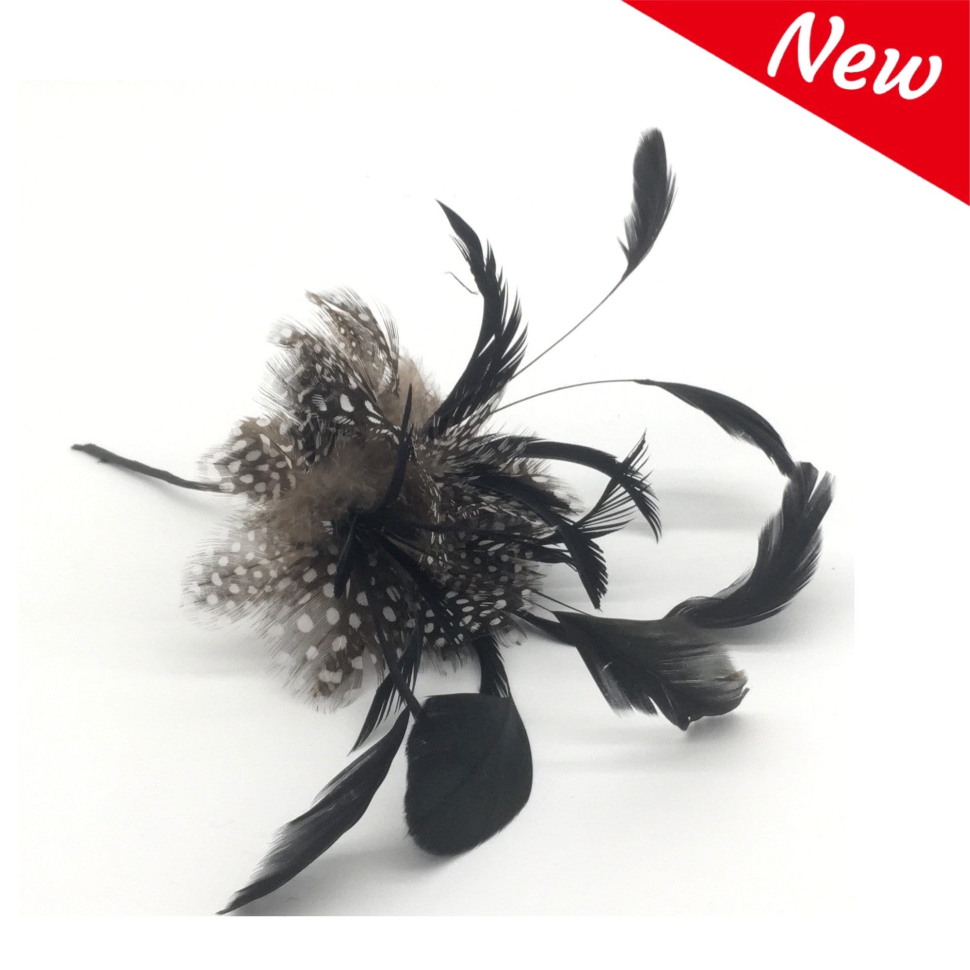 Black&White Feather Flower for Millinery 