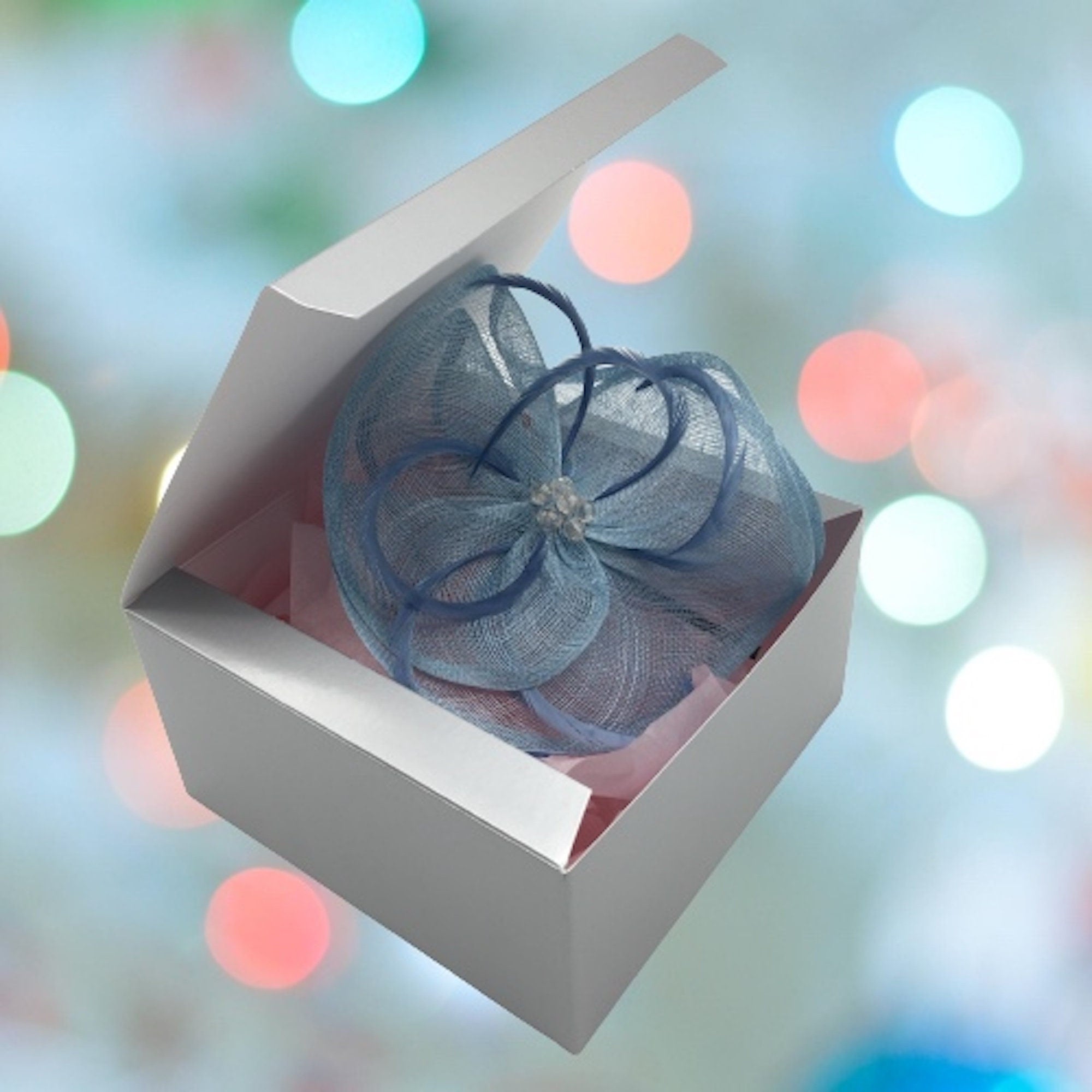 Stylish White Fascinator Headband Wedding Tea Party Cocktail Hat