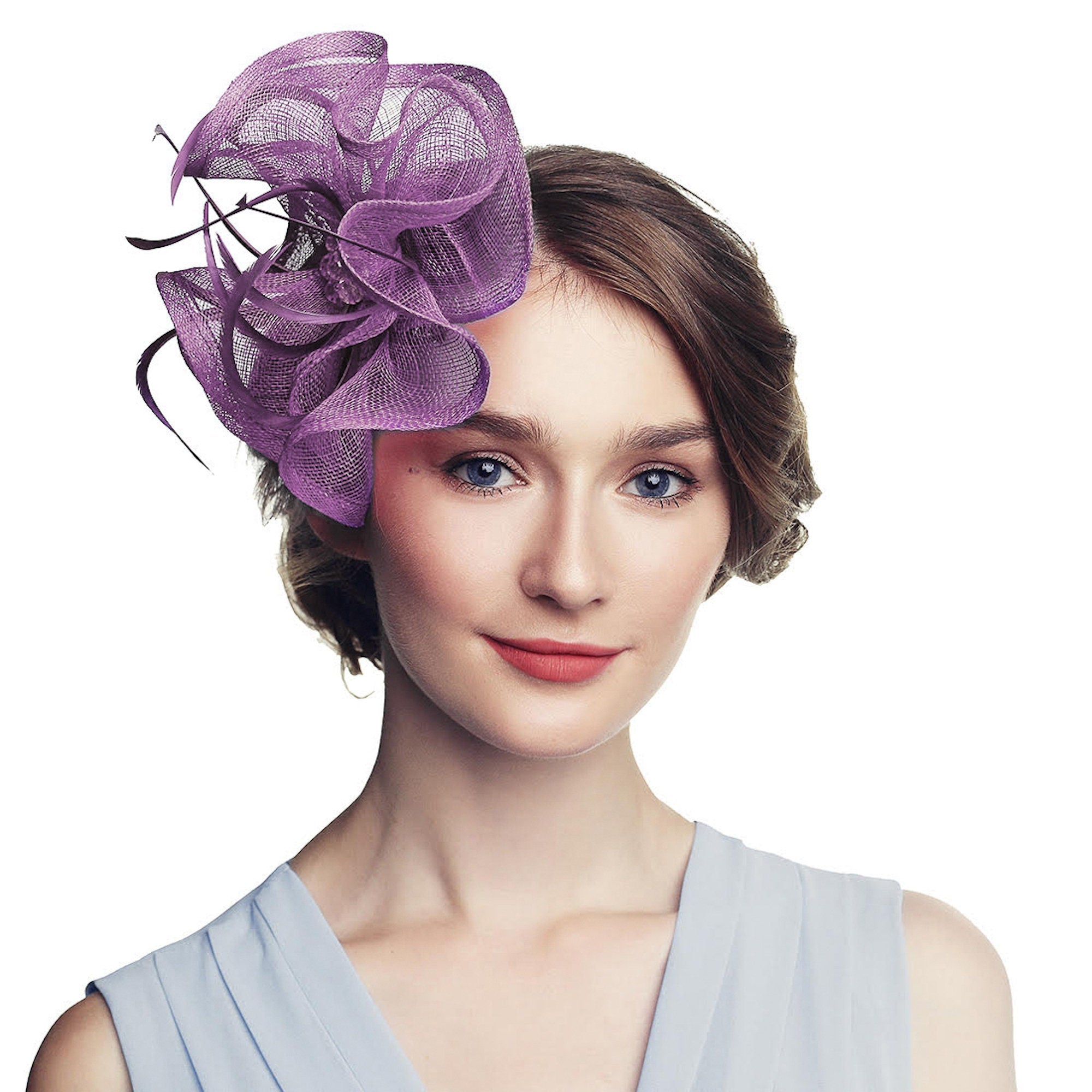 Stylish White Fascinator Headband Wedding Tea Party Cocktail Hat