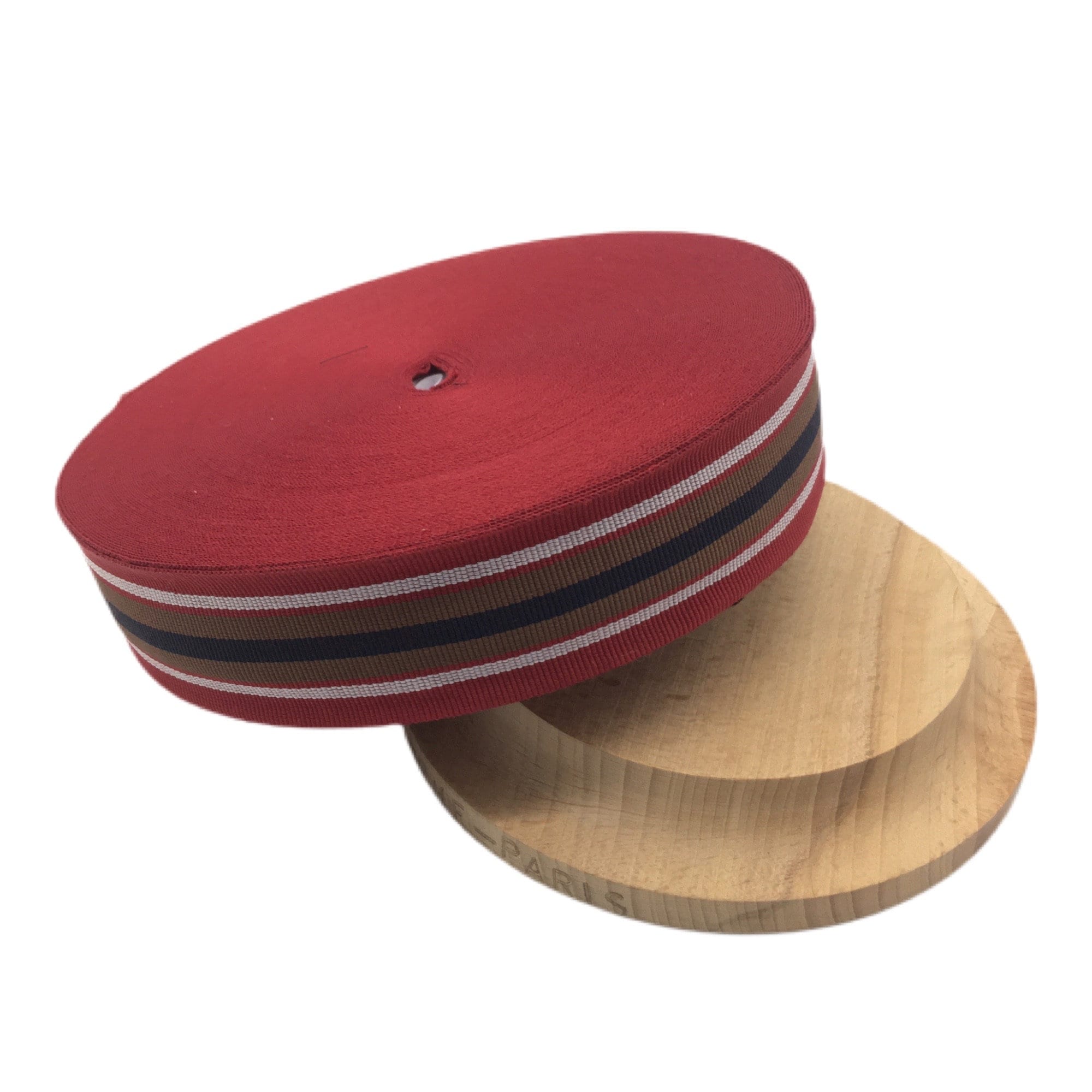 40 mm Grosgrain Ribbon Multicolored Stripe Millinery - 1yard(0,914 m)