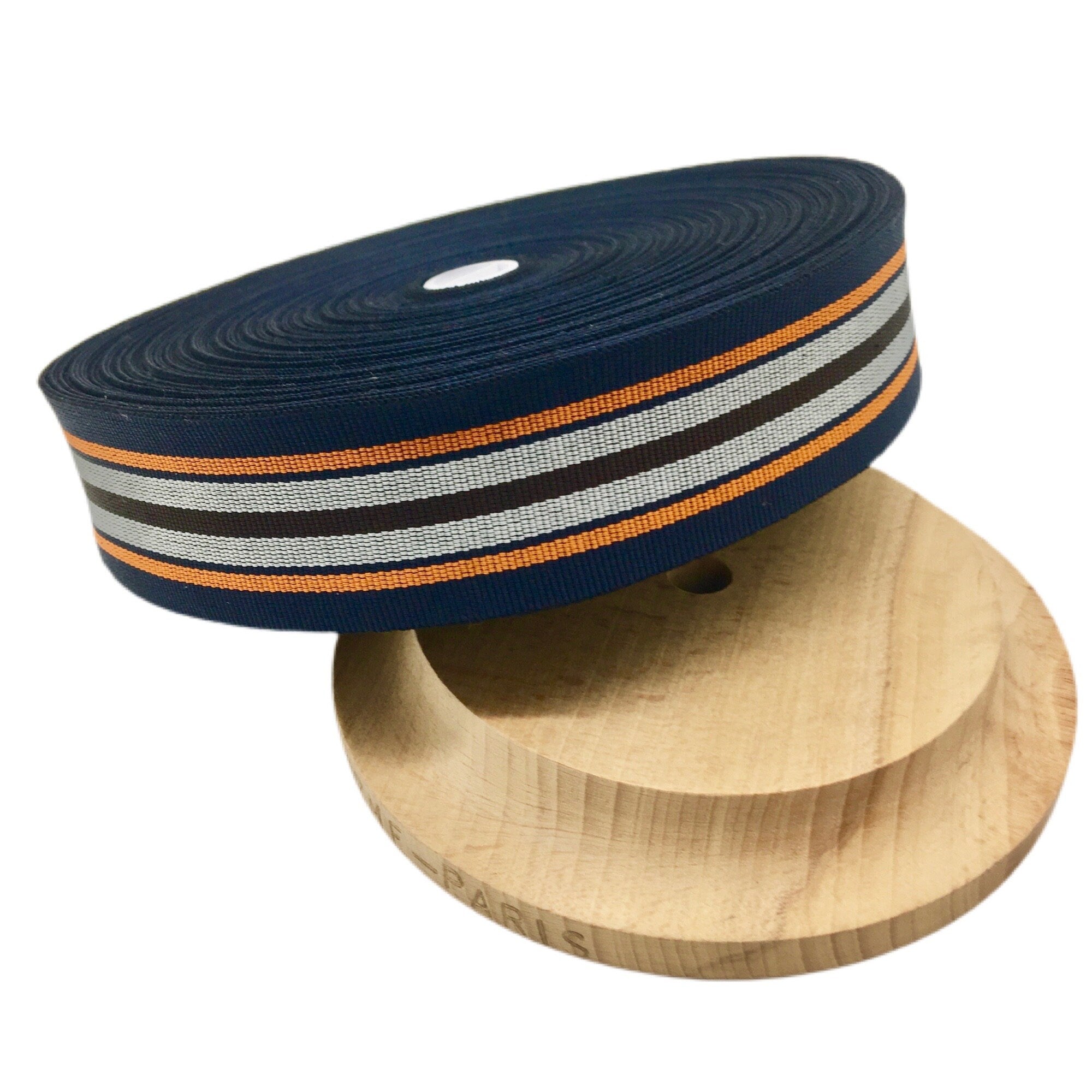 40 mm Grosgrain Ribbon Multicolored Stripe Millinery - 1yard(0,914 m)