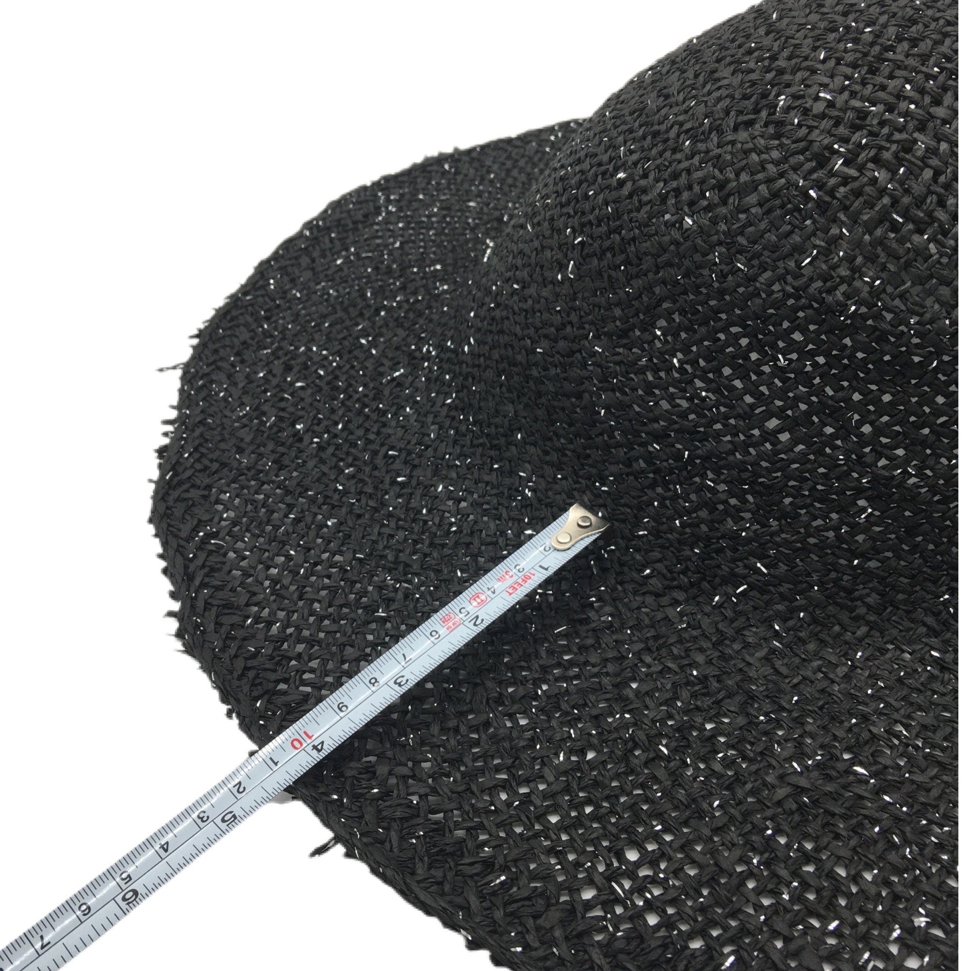 Straw Capelines with Lurex Thread for Millinery - Stiffened