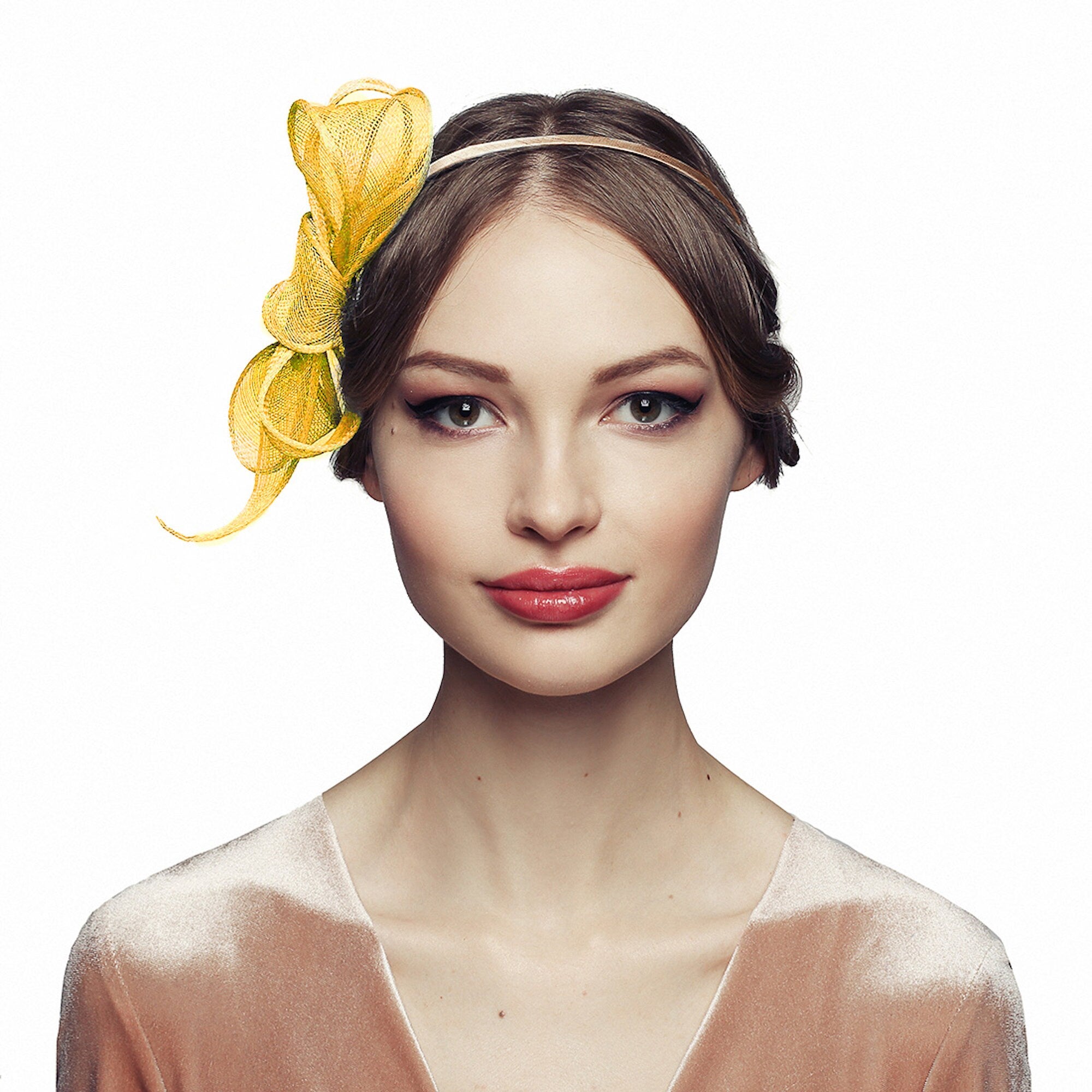 Bow Fascinator for Women Cocktail Wedding Tea Party Church Hat