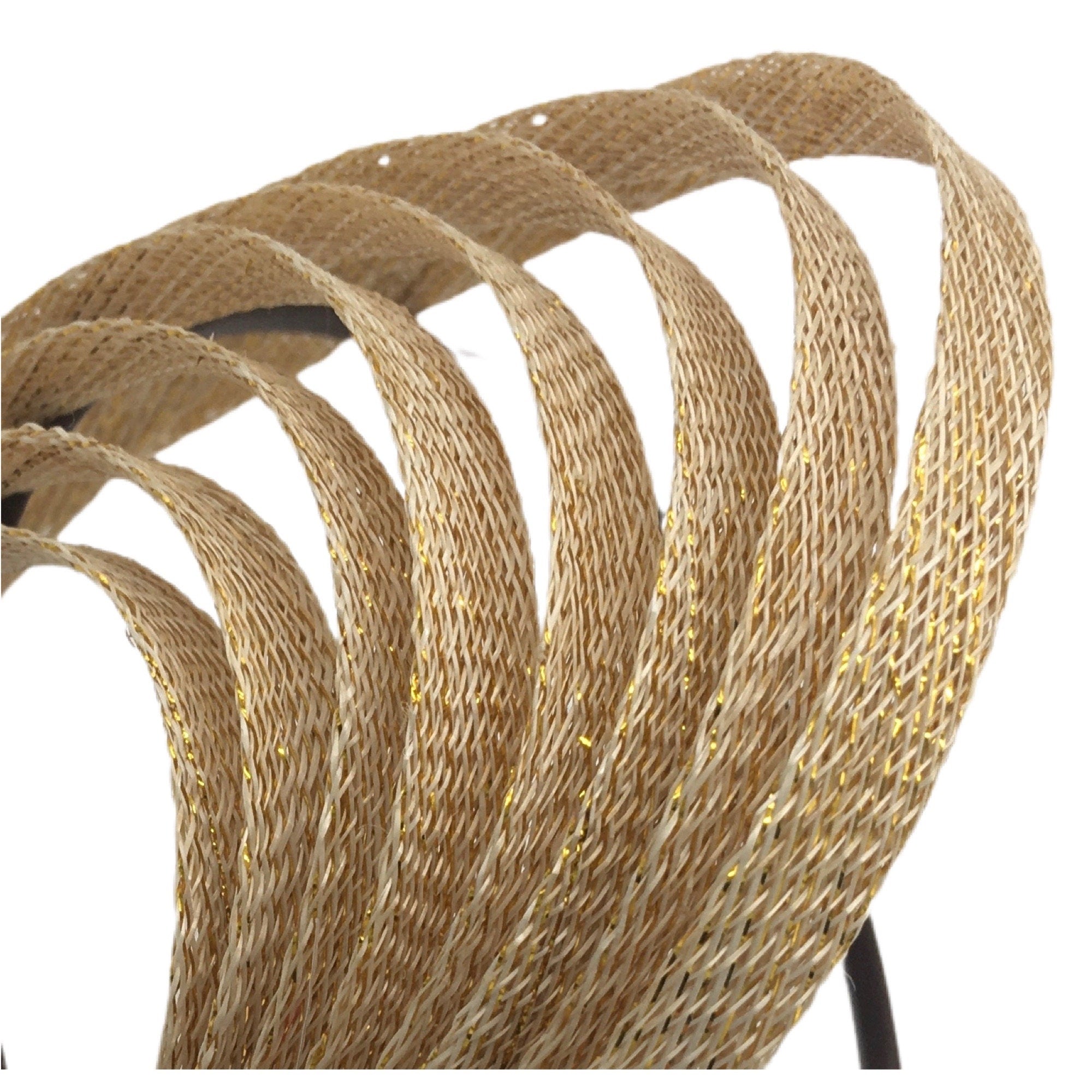 Gold Fascinator Hats for Women Wedding Headwear