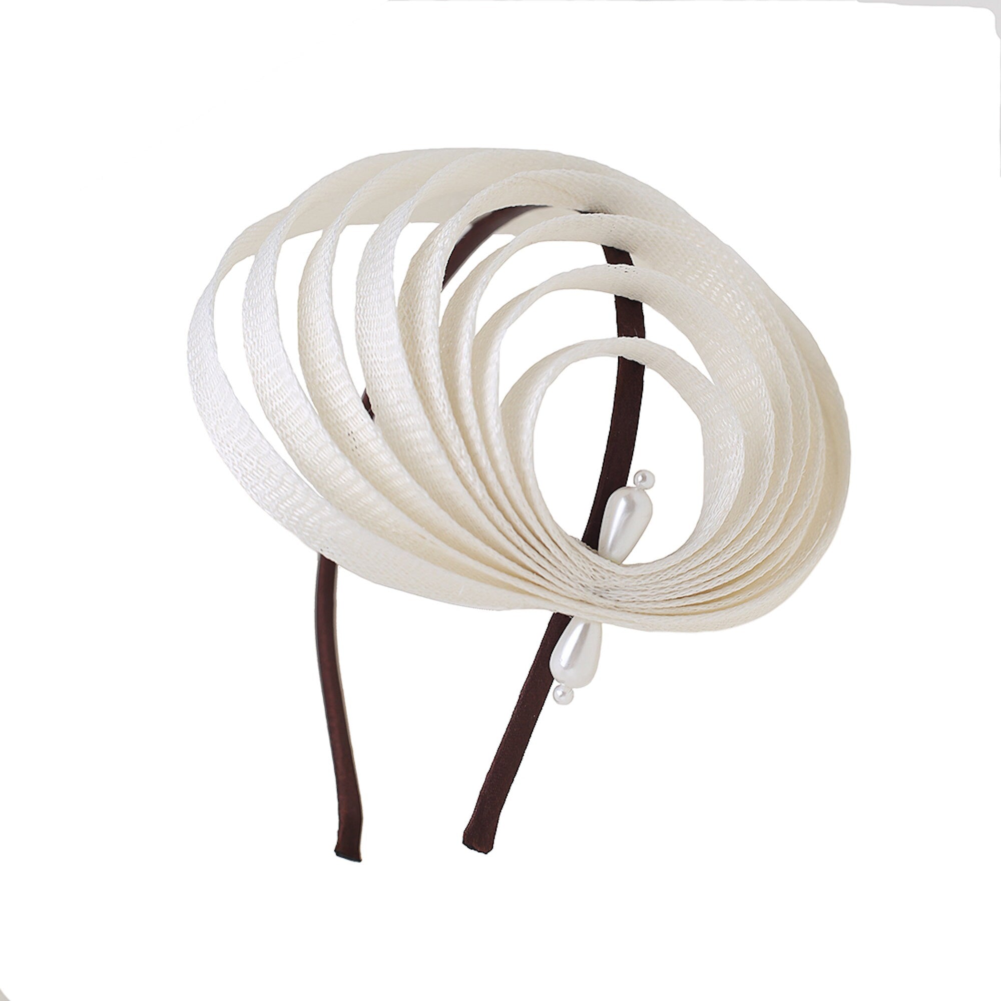 White Fascinator Wedding Tea Party Church Hat