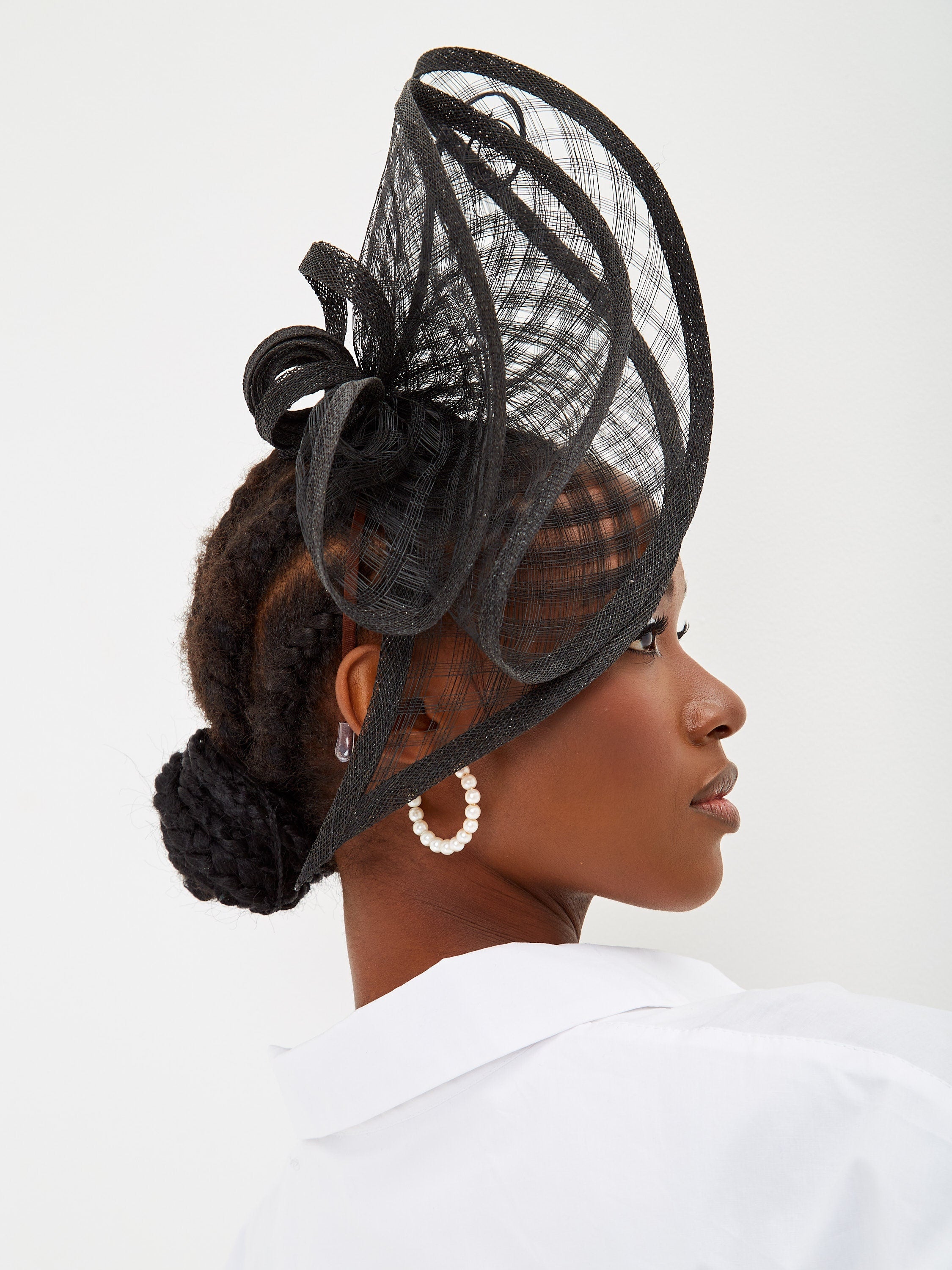 Black fascinator