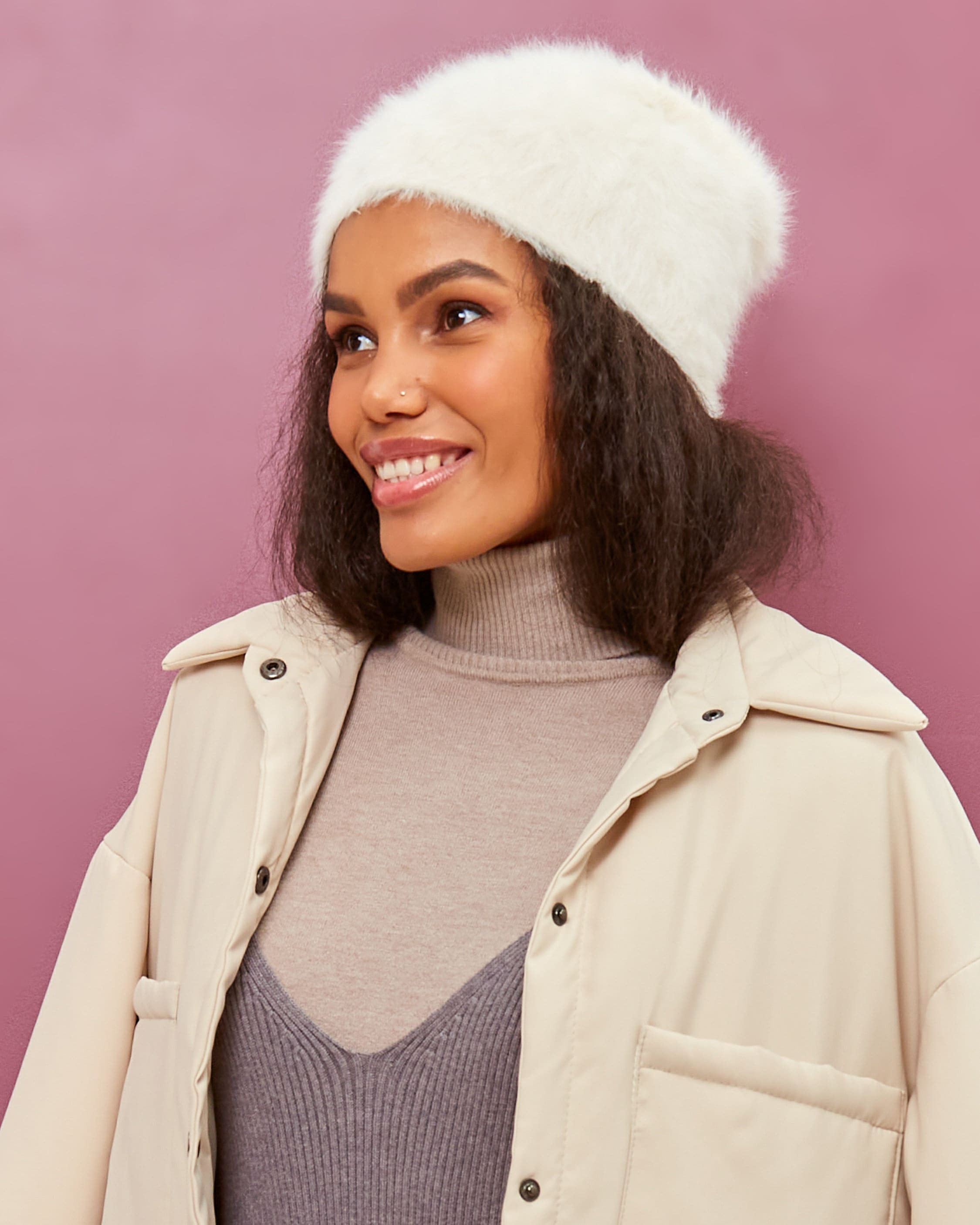 Beanie Hat Angora Wool Comfortable Winter Headwear