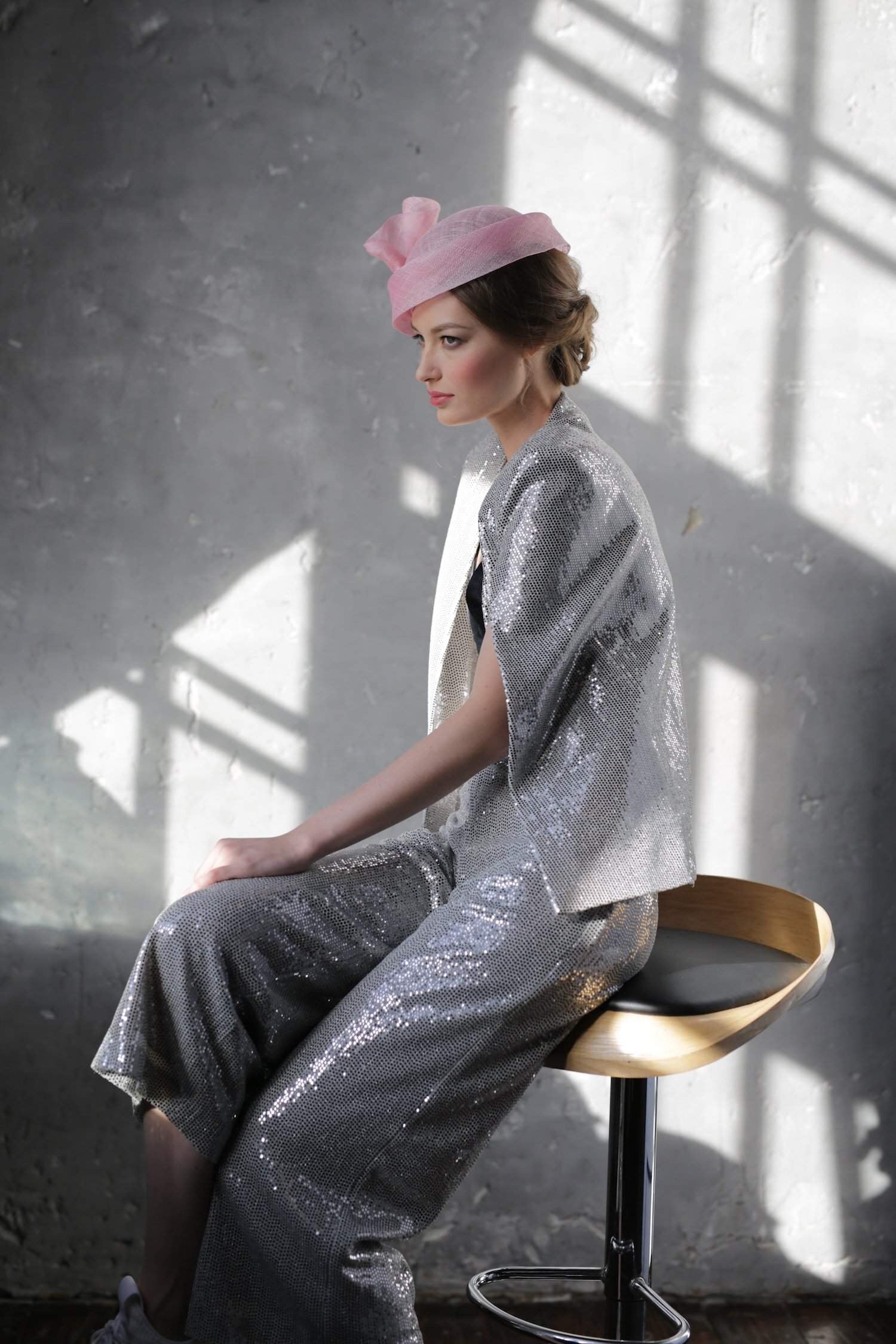 Creative Pink Sinamay Cloche Hat Perfect Ladies Headwear