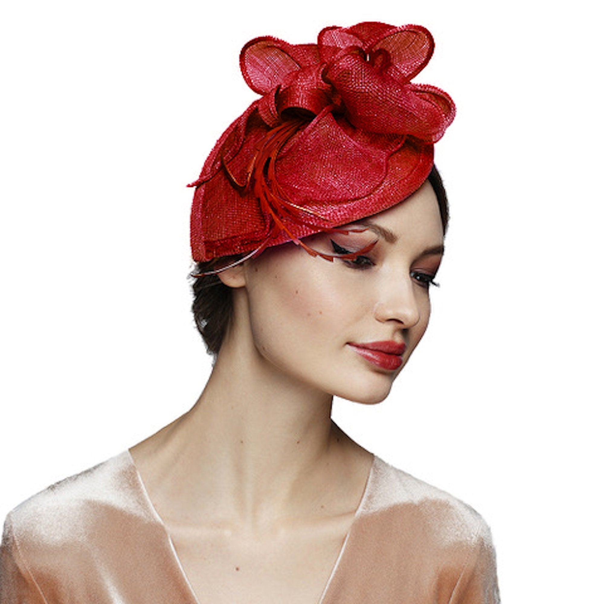 Sinamay Fascinator Hat: Handmade Kentucky Derby Headwear