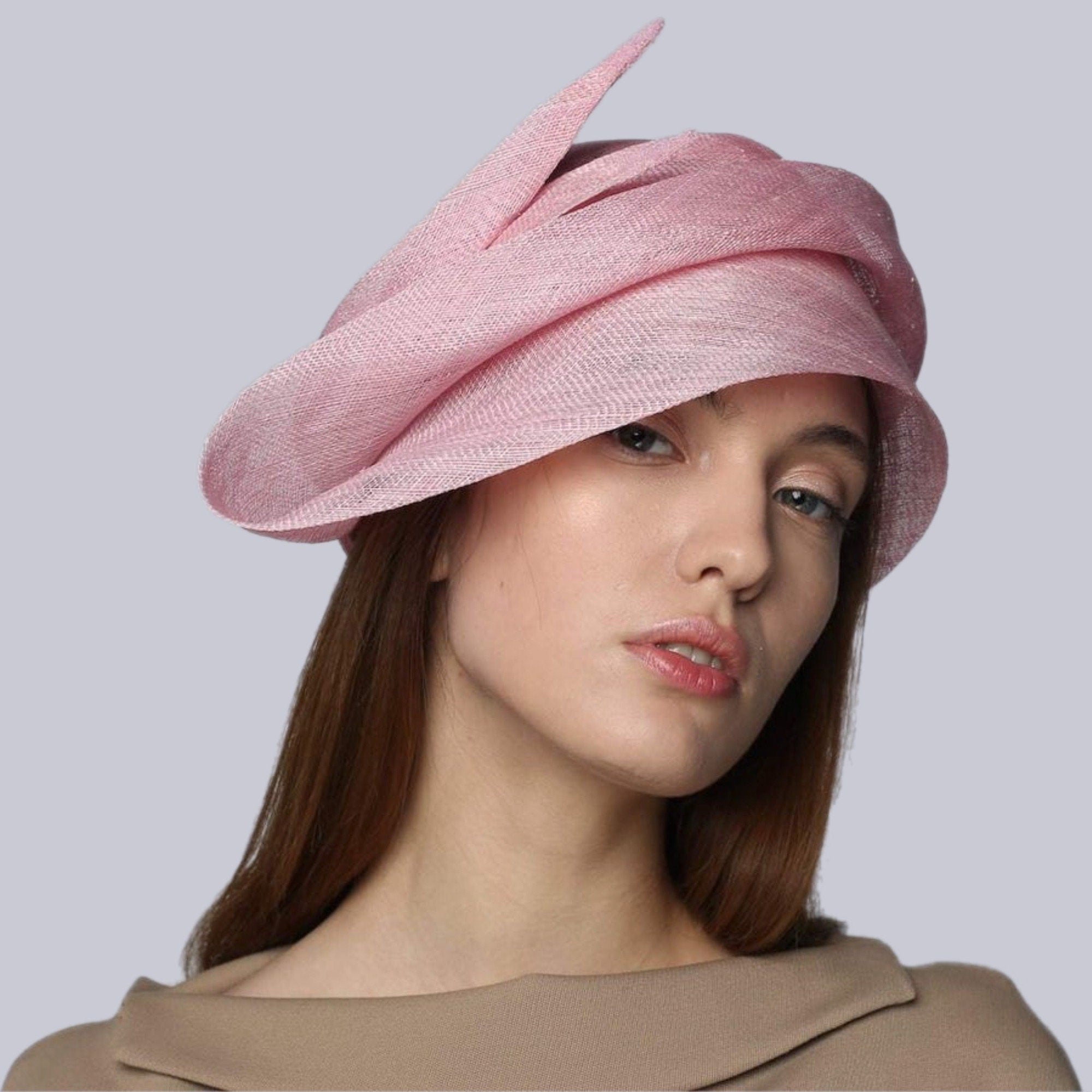 Sinamay Cloche Hat: Modern Derby Church Headwear