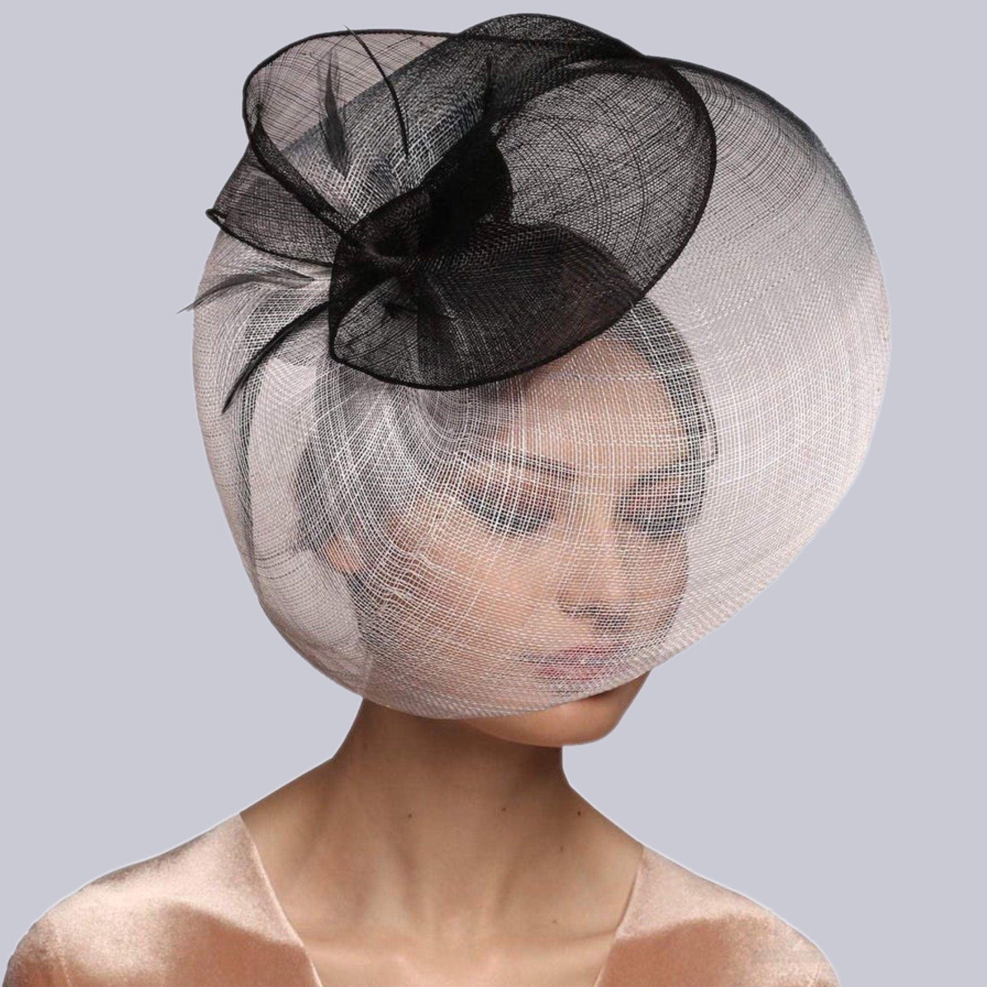 Derby Hat with Wide Brim Kentucky Derby Tea Party Wedding Fascinator