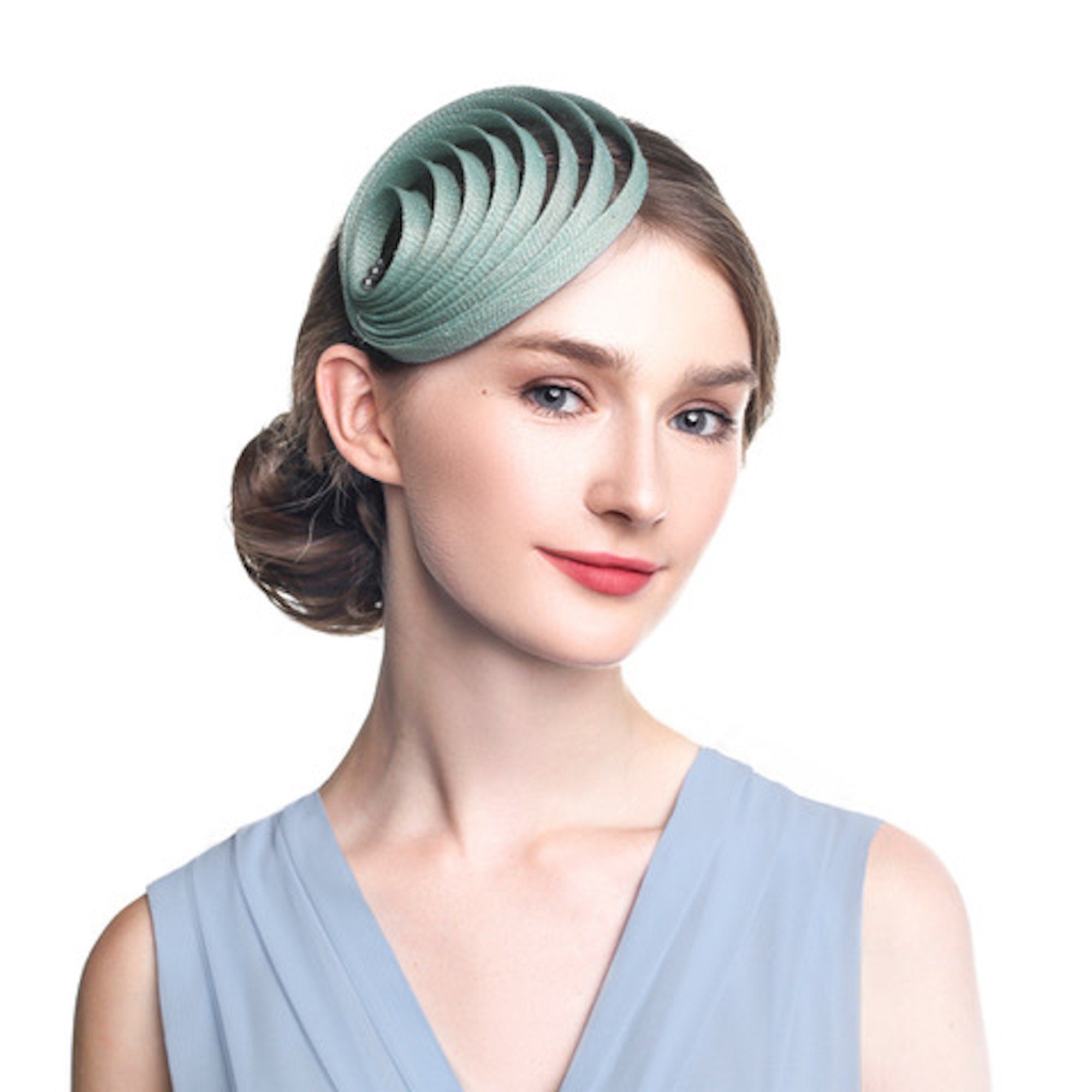 Green Fascinator Hats Wedding Tea Party Church Headwear