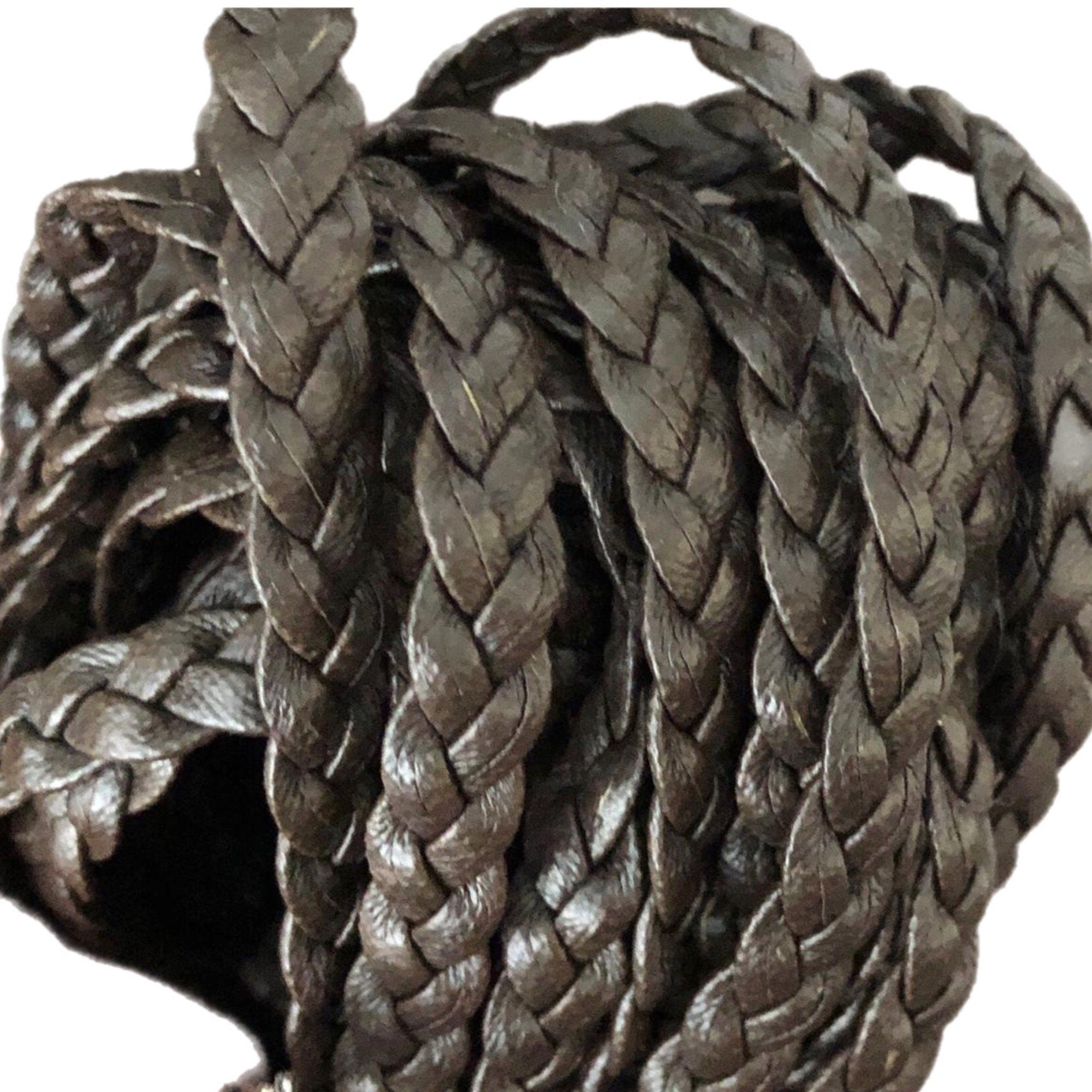 Braided Leather Hat Band: Fedora, Cowboy & Wide Brim Hats - 1 yard
