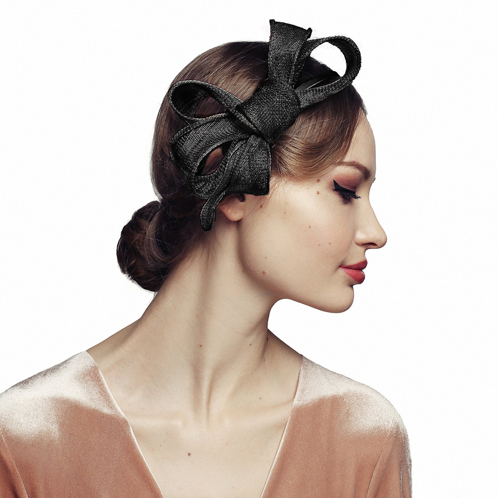 Yellow Bow Fascinator for Women Wedding Tea Party Hat